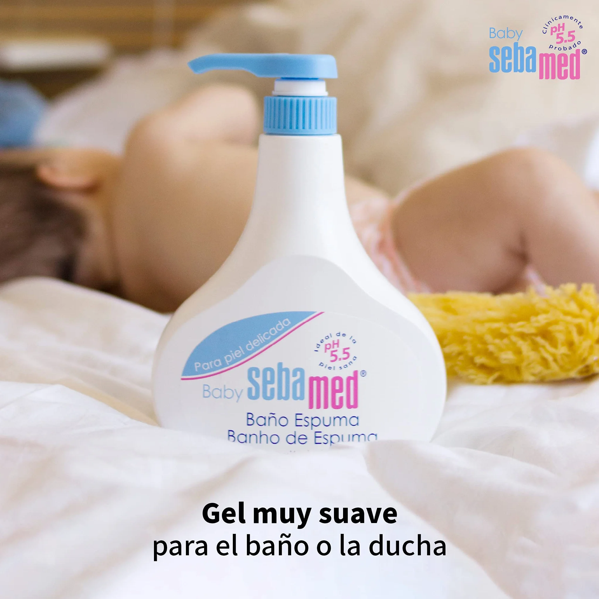 Sebamed Pianka do kąpieli dla niemowląt 200 ml - miękka pianka do kąpieli bez mydła dla wrażliwej i delikatnej skóry dziecka, odpowiednia do codziennego użytku