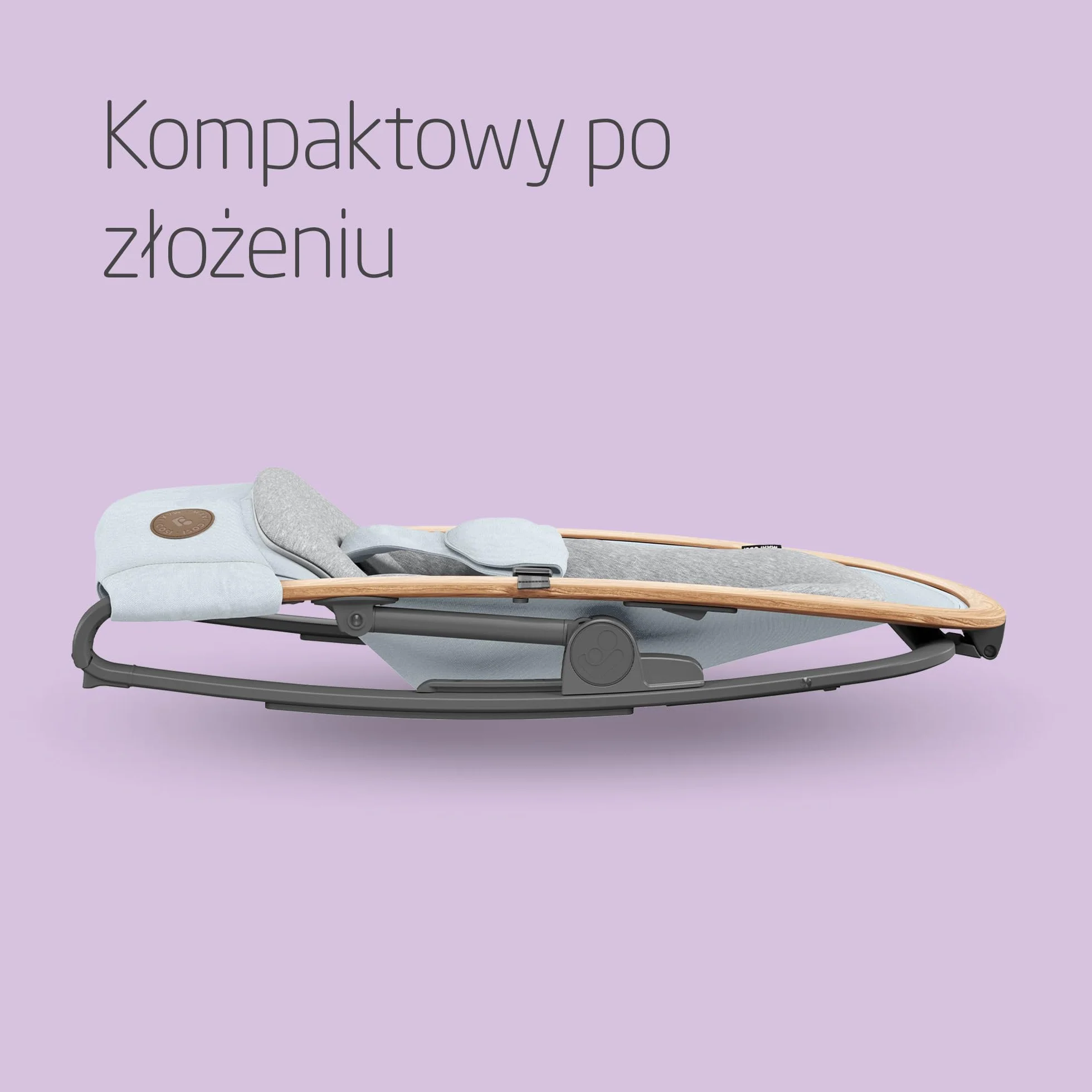 Maxi-Cosi Leżaczek Kori 2 w 1, lekki bujaczek z przytulną wkładką dla niemowląt, 0–9 kg, Essential Grey