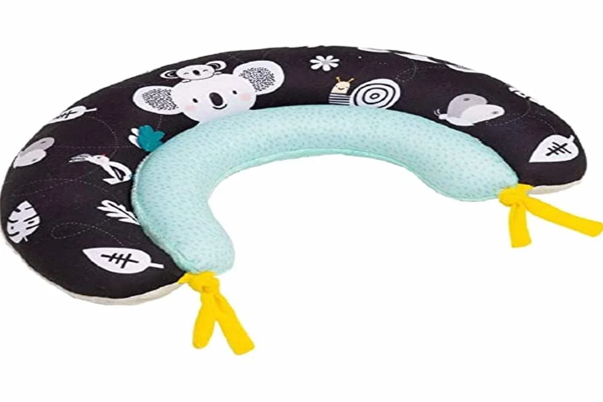 Taf Toys 2 in 1 Tummy Time Developmental Pillow. Multi-use Super Soft Comfy Newborn Baby Nursery Support Pillow. Helps Strengthen Baby's Core & Neck Muscles. Suitable for Boys & Girls from Birth