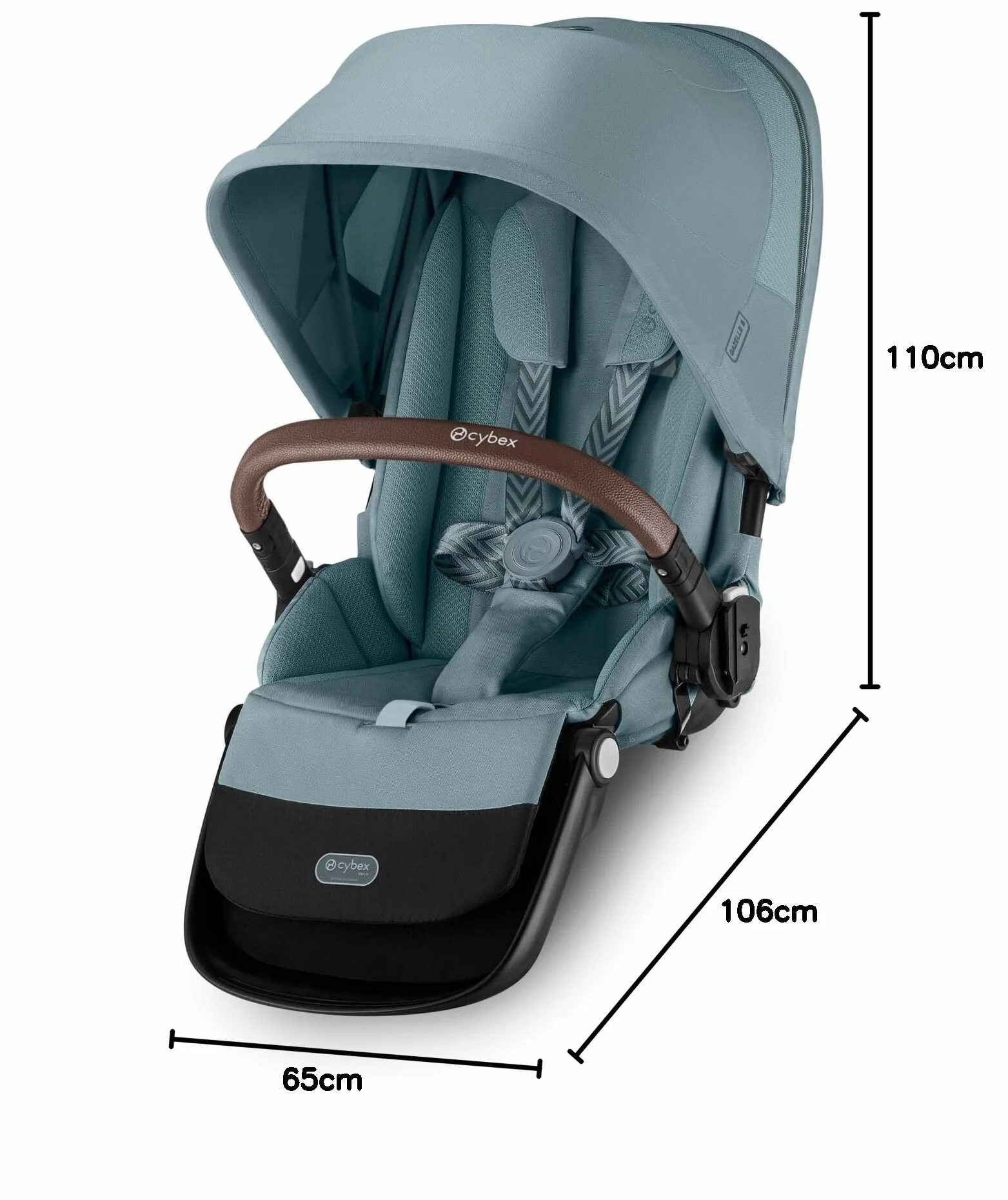 CYBEX Gold siedzisko do wózka GAZELLE S i e-GAZELLE S, od urodzenia do ok. 4 lat, Stormy Blue