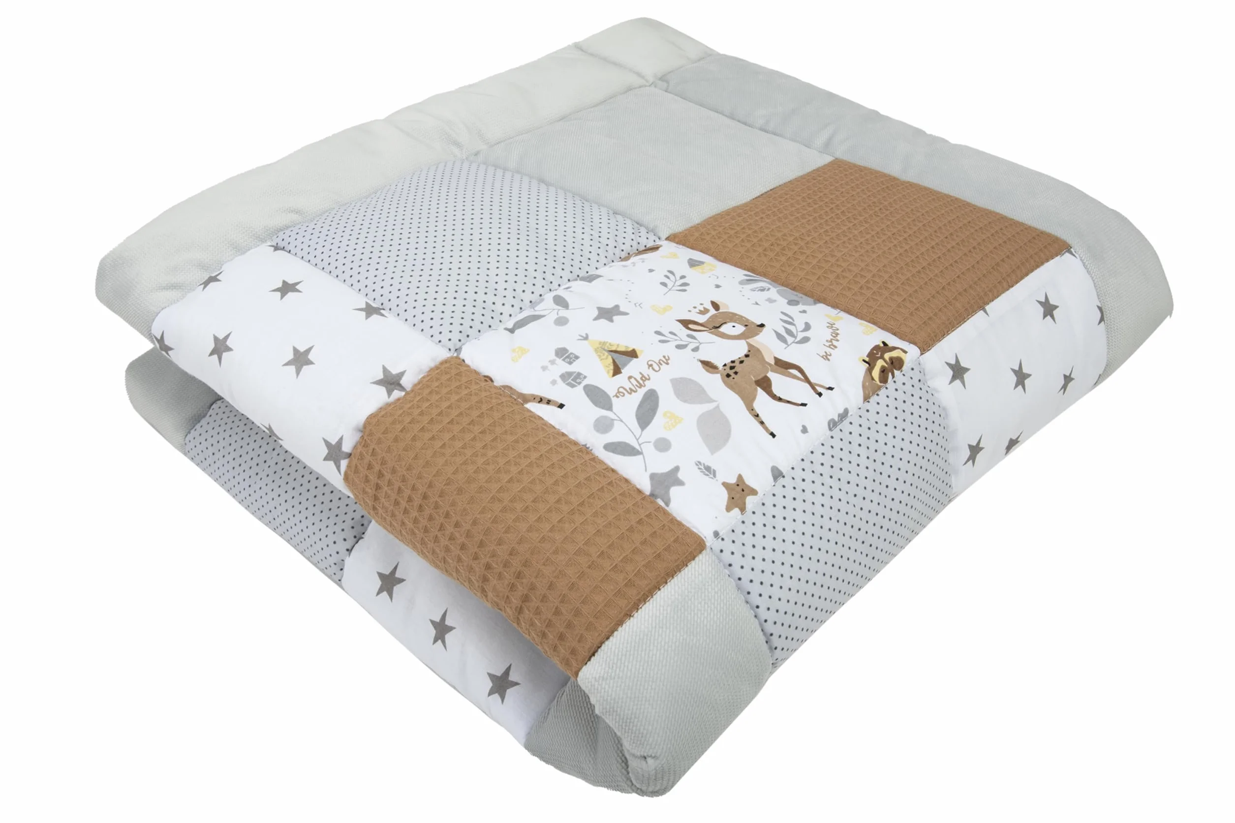 Medi Partners Koc do raczkowania Mata do zabaw 100% bawełna 120x120cm Wielofunkcyjny Gruby Miękki dla niemowląt