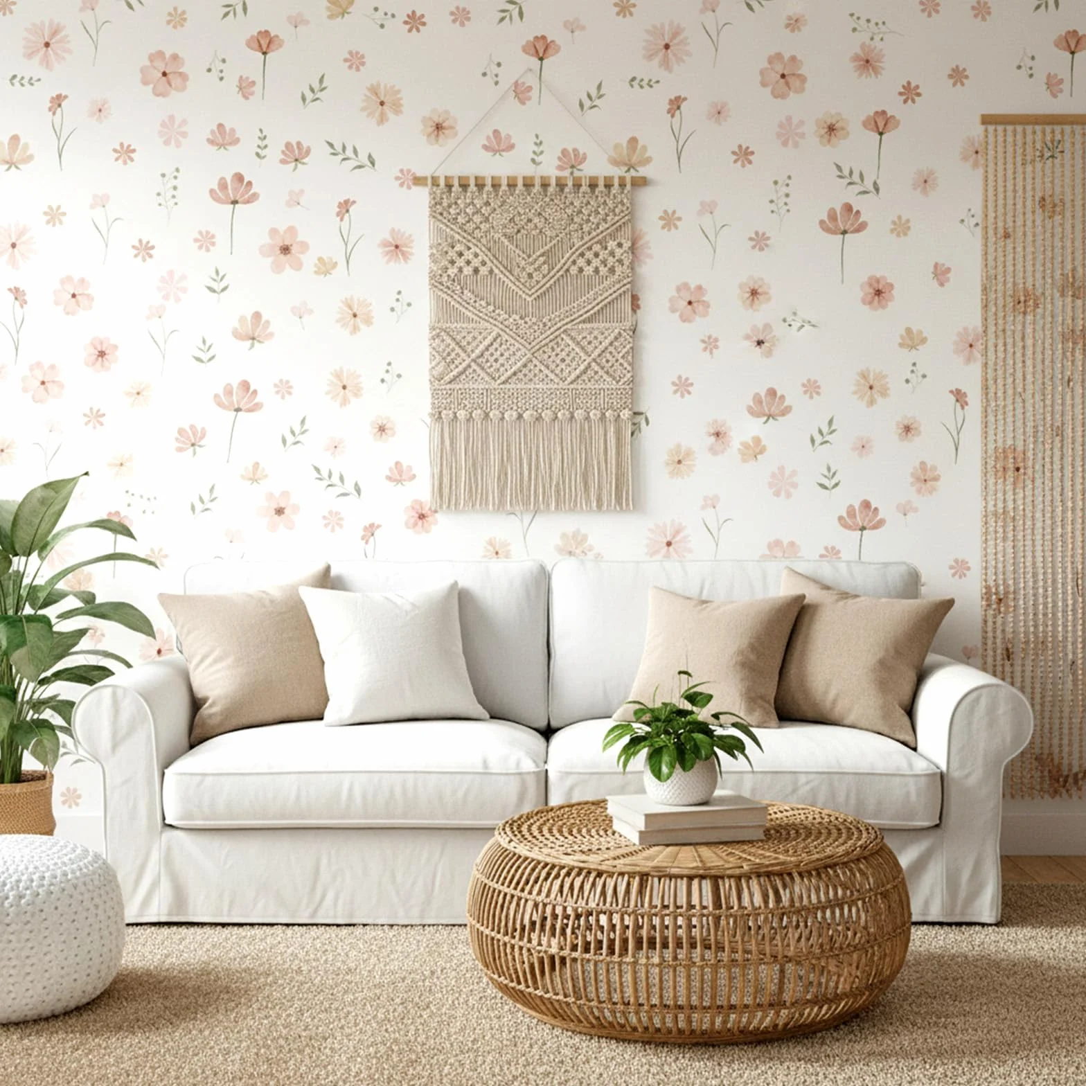 Boho tatuaż ścienny z kwiatami naklejki ścienne 9 arkuszy małe motywy