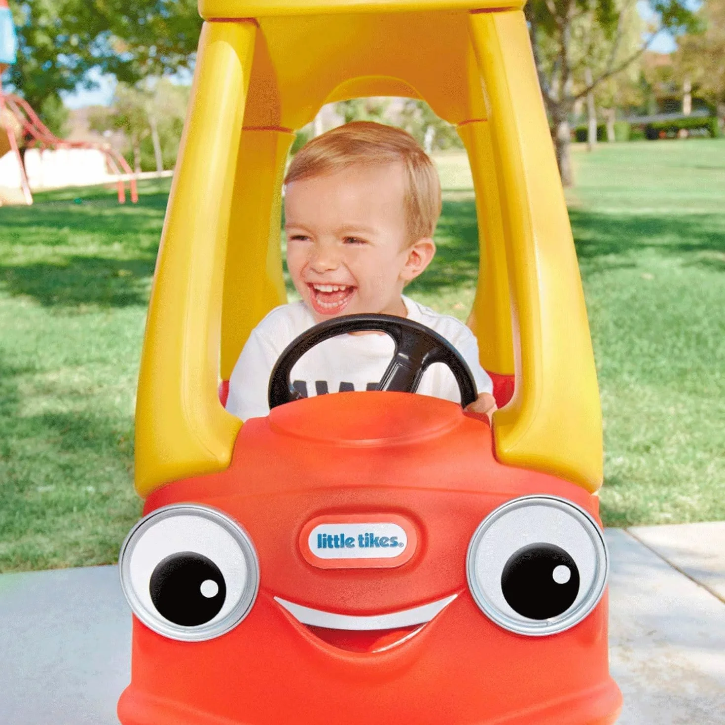 little tikes Cozy Coupe – Jeździk dla dzieci od 18 miesięcy do 5 lat | Prawdziwy działający klakson, klikający zapłon, wyjmowana podłoga i schowek | Jeździk dziecięcy do domu i na zewnątrz