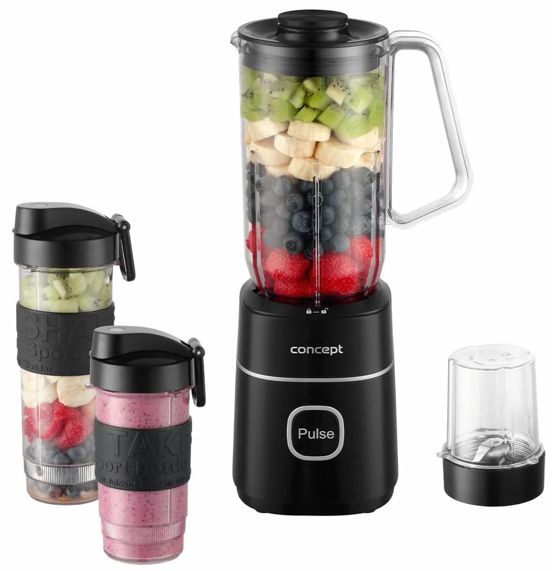 Concept SM3490 mikser do smoothie 700 W 1 x 1000 ml 1 x 570 ml 1 x 400 ml 1 x młynek
