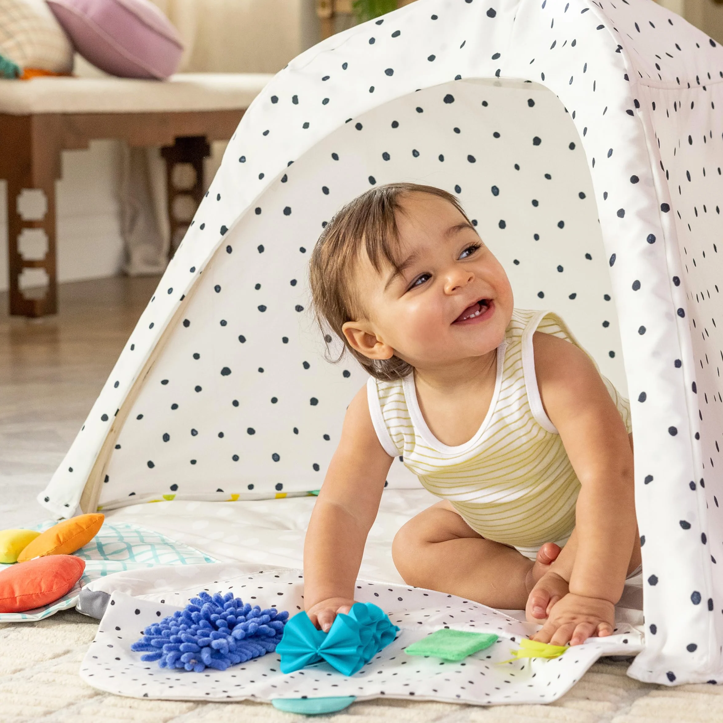 LOVEVERY | The Play Gym | Award Winning For Baby, Stage-Based Developmental Activity Gym & Play Mat for Baby to Toddler