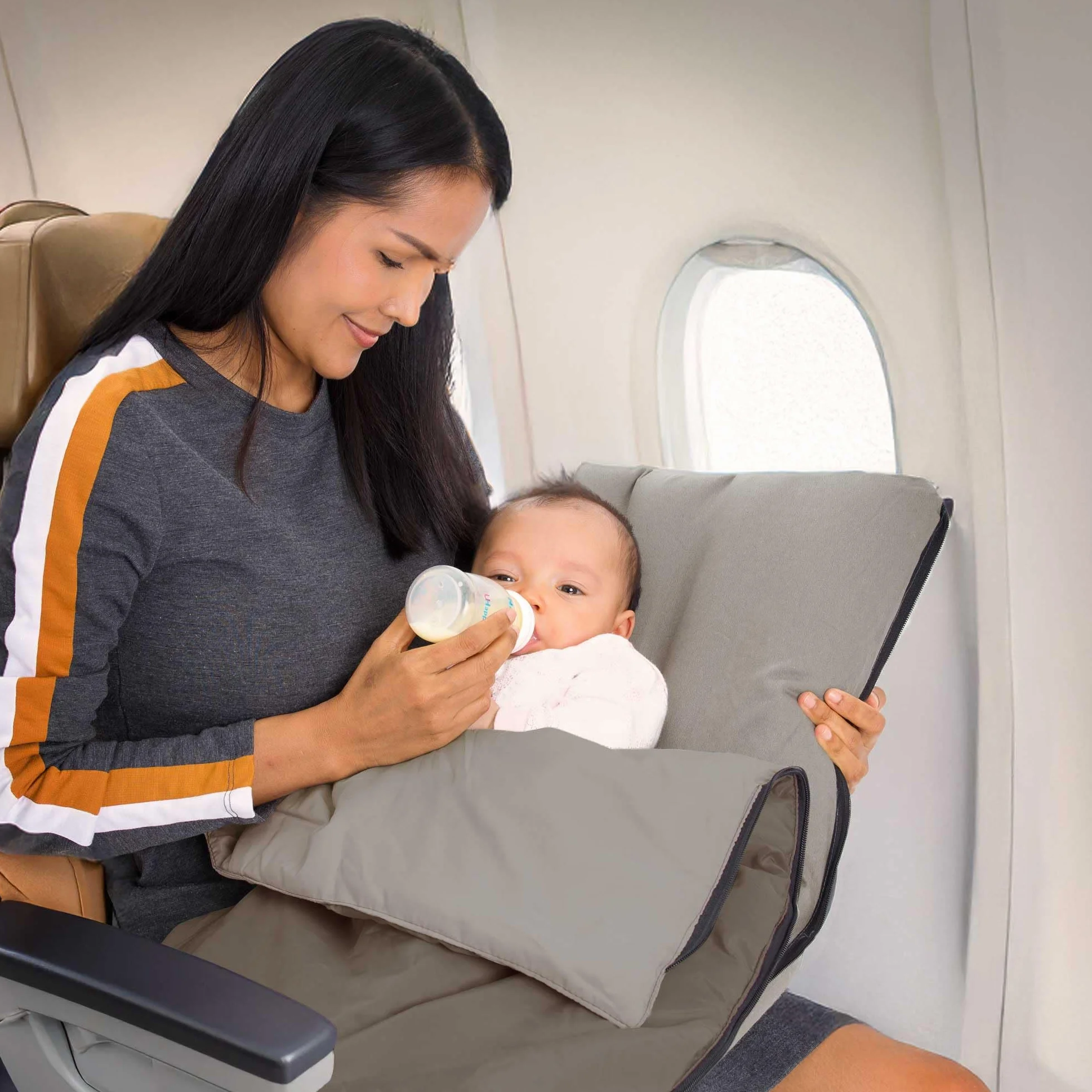 Deryan Air Traveller – dziecięce łóżeczko podróżne z materacem – łóżeczko dziecięce do samolotu i podróży – łóżeczko turystyczne dla niemowląt (samolot) – 2 w 1 – krzesło i łóżko – z torbą do