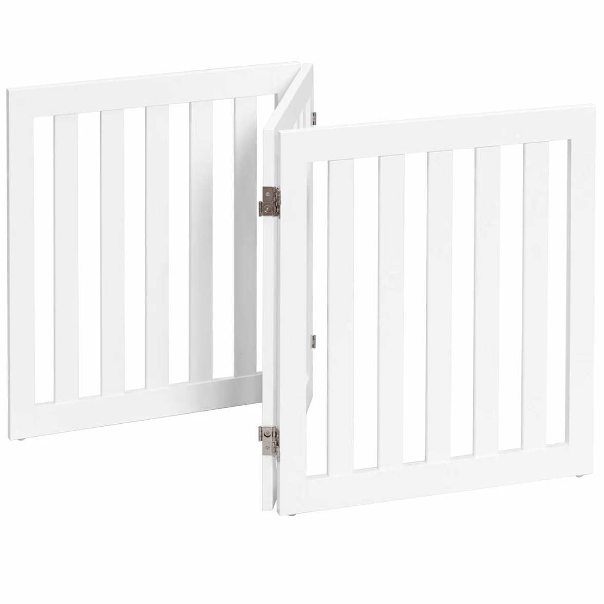 COSTWAY Barierka ochronna dla psów, wysokość 60 cm, kratka ochronna dla dzieci, składana, elastyczna kratka ochronna na drzwi (3 panele, biała)