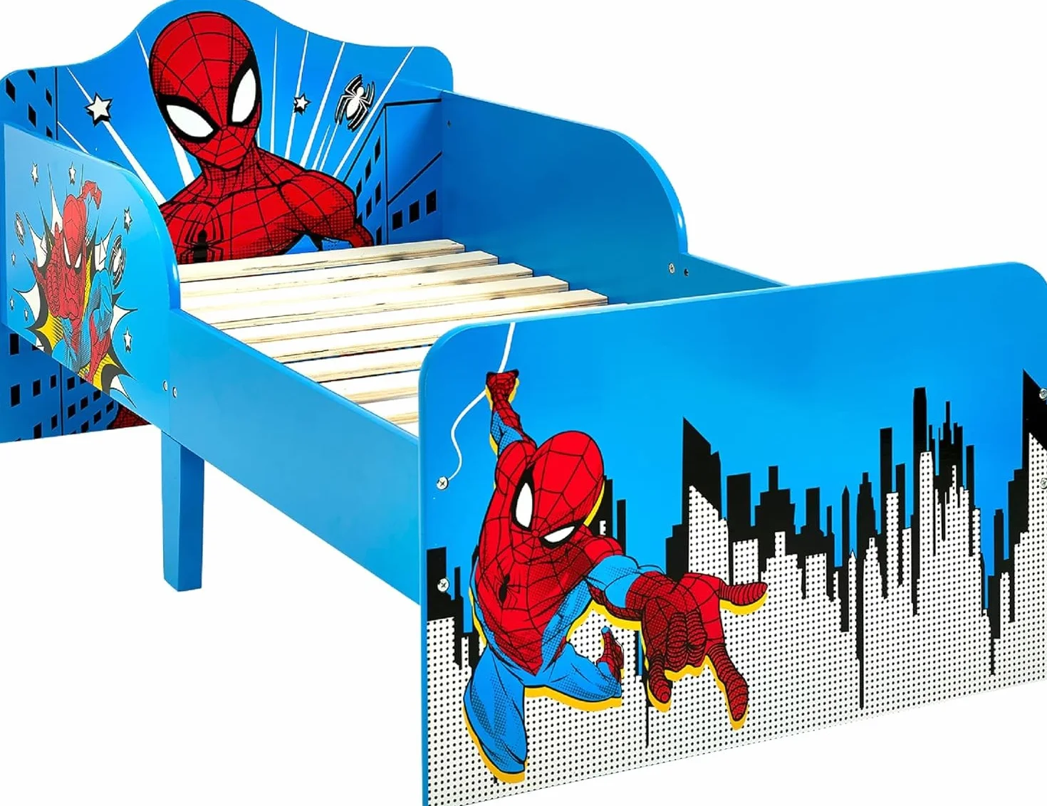 Drewniane łóżko dziecięce Spiderman 75x143 cm