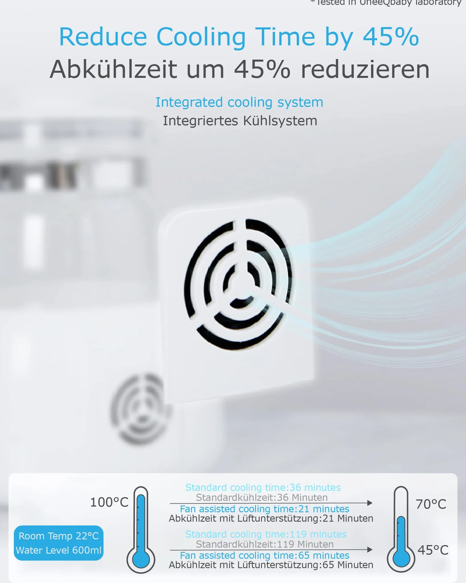 mit Nachtlicht, Babynahrung Wasserkocher für Milchfutter, EU-Ausgabe