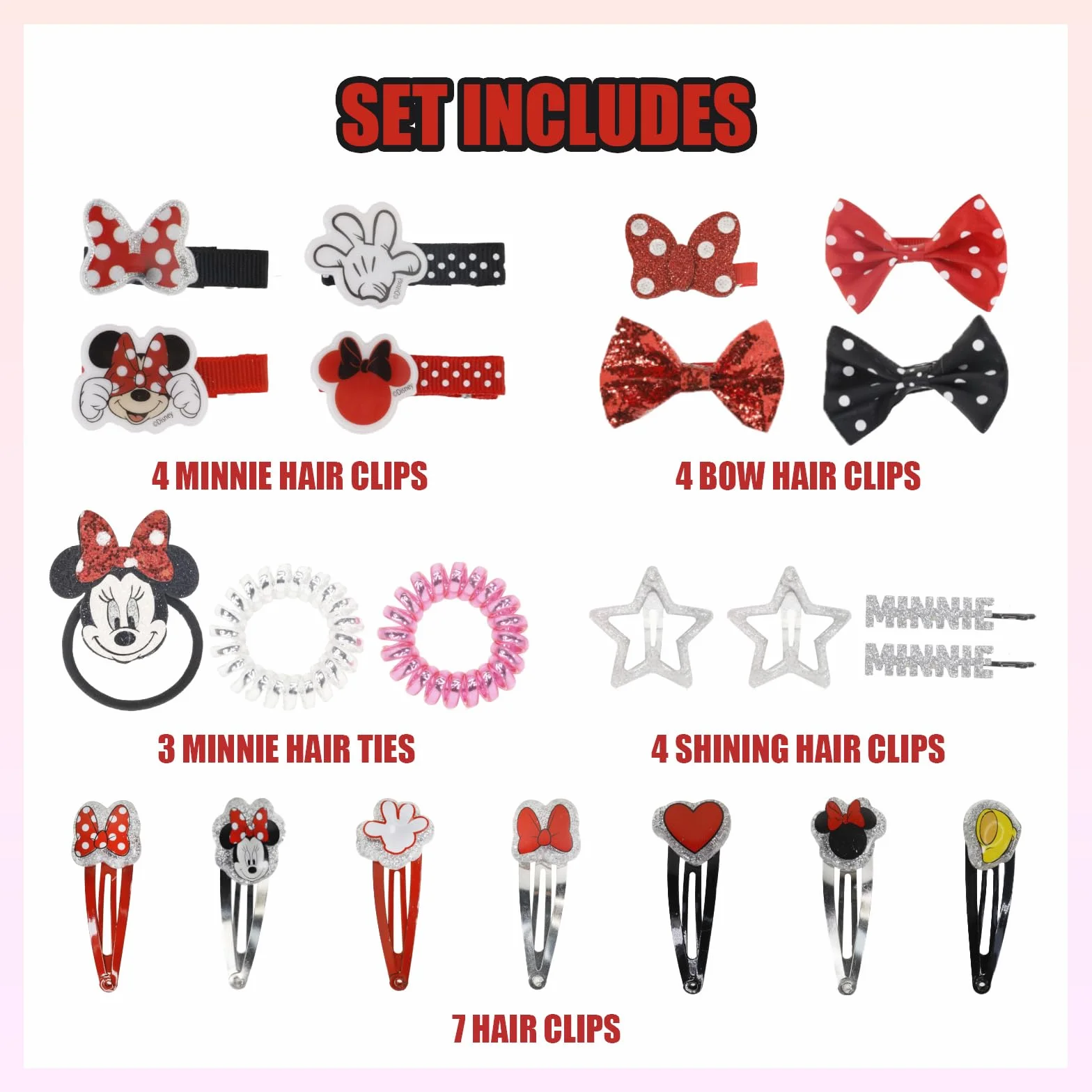 Disney Minnie Mouse Akcesoria do Włosów dla Dziewczynek