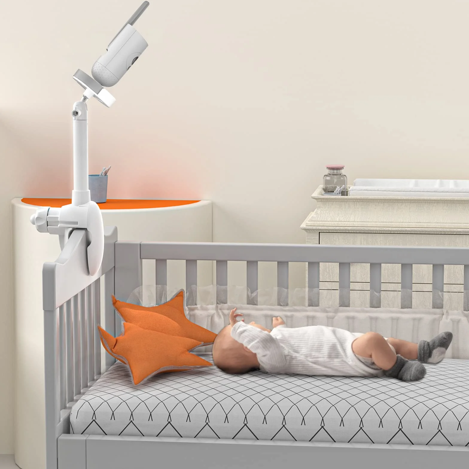 HOLACA Krótka niania niania z klipsem do Philips Avent Video niania z kamerą model SCD923/26, SCD921/26, SCD643/26, SCD973/26, krótki uchwyt na klips
