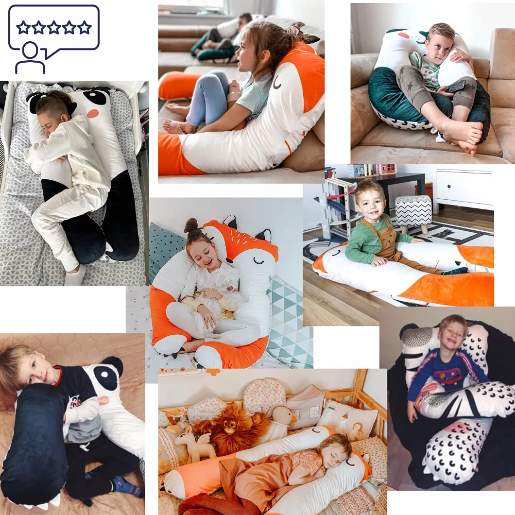 Komfortowa poduszka zdrowotna dla dzieci do spania | antystresowa | poduszka ADHD dla dzieci (lis)