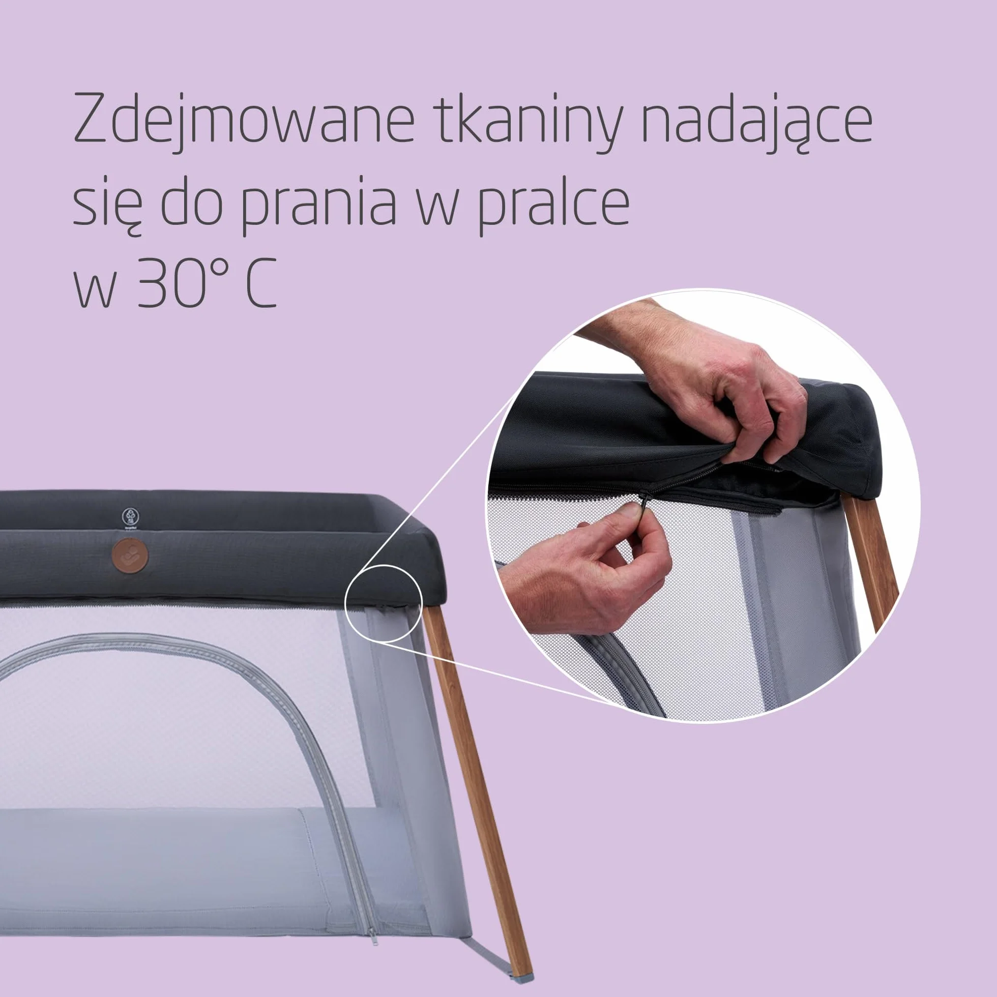 Maxi-Cosi Iris2, Łóżeczko Turystyczne dla Dziecka 2 w 1, 0-3 Lat, 0-15 kg, Kompaktowe Łóżeczko, 2 Poziomy, Boczne Wejście, Składane i Lekkie, Rozkładany Materac, Eco Care, Essential Graphite