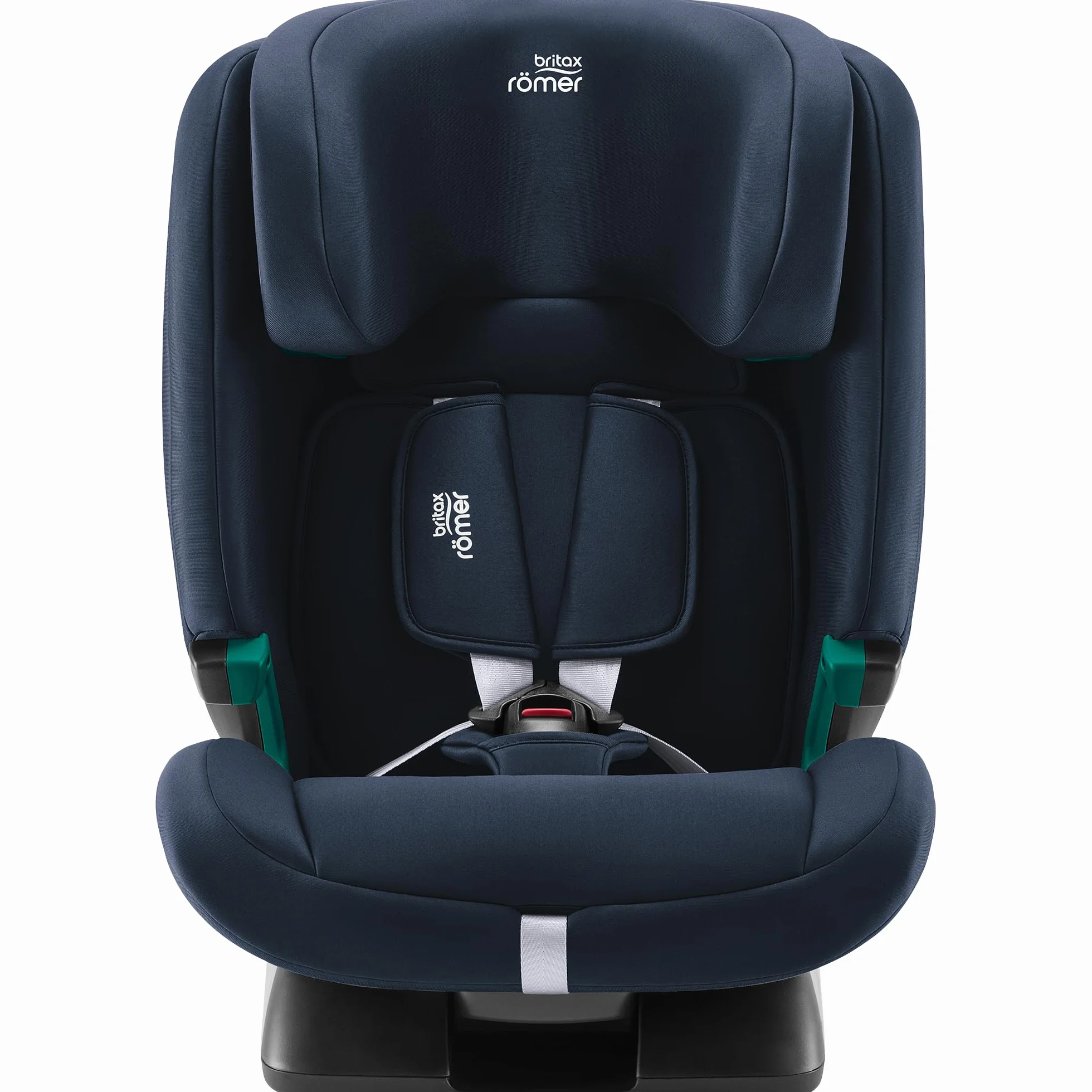 BRITAX RÖMER Fotelik dziecięcy EVOLVAFIX, z systemem ISOFIX, dla dzieci w wieku 76-150 cm (i-Size), 15 miesięcy - 12 lat, Night Blue