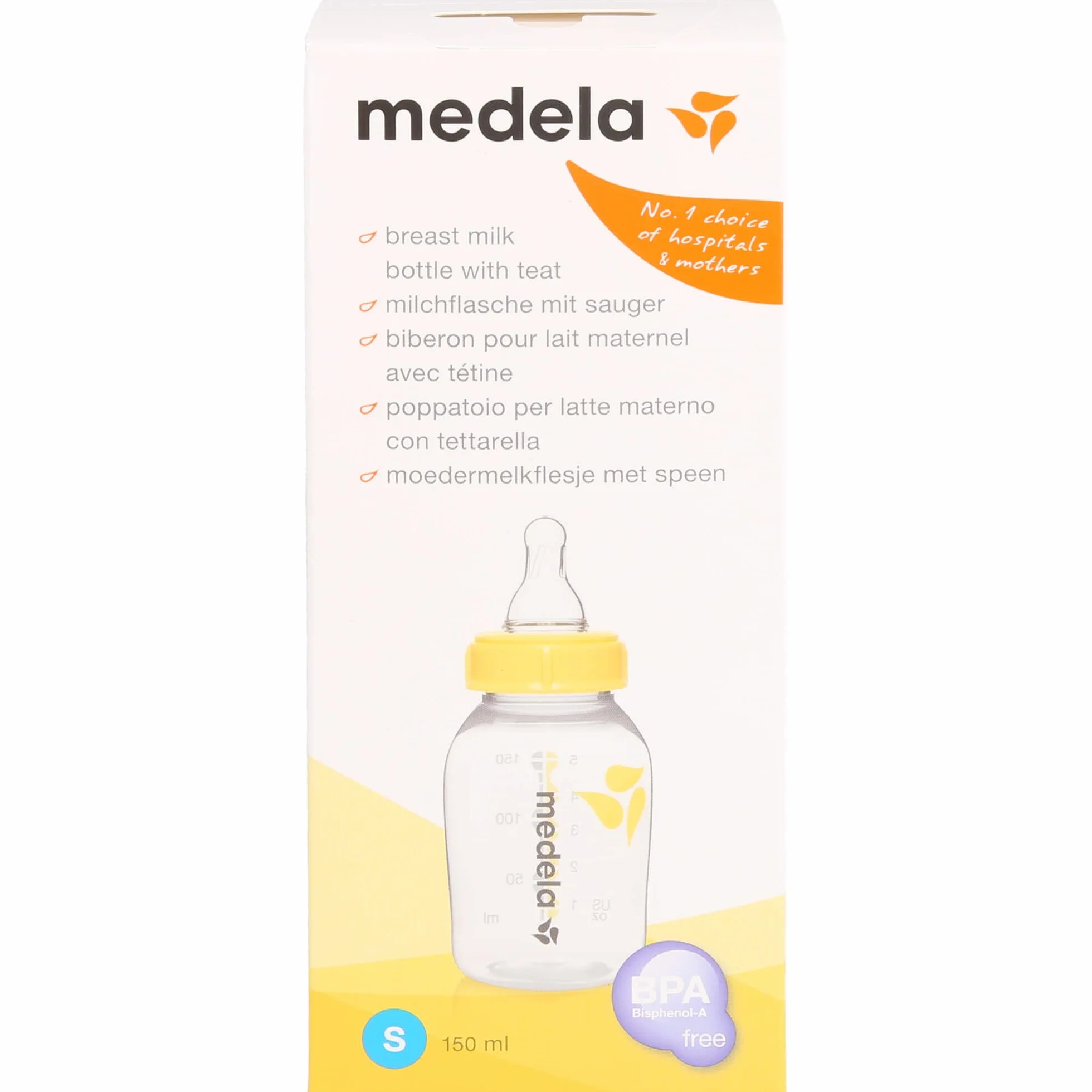 Medela Slow Flow odkurzacz do mleka bez BPA, z butelką 150 ml, wspomaga naturalne wchłanianie dziecka – z butelką odporną na zamrażanie i lodówkę
