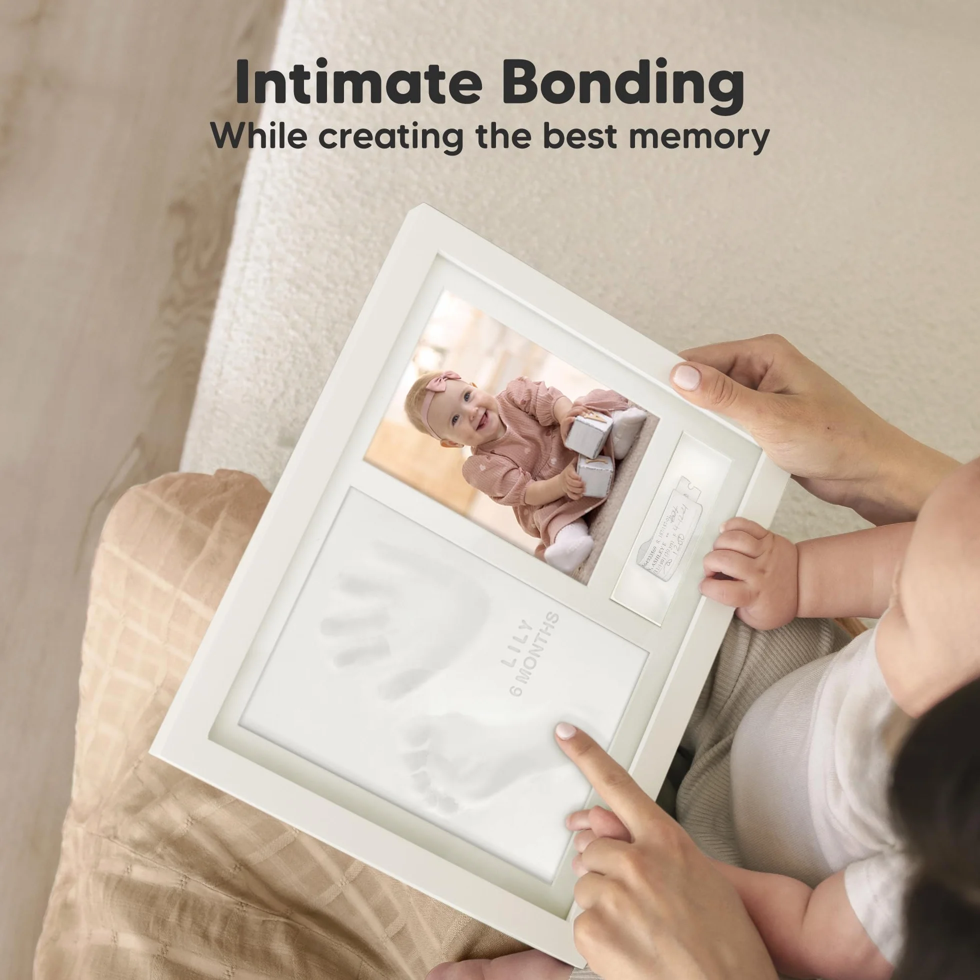 NOEL Baby Handprint Keepsake Frame Set