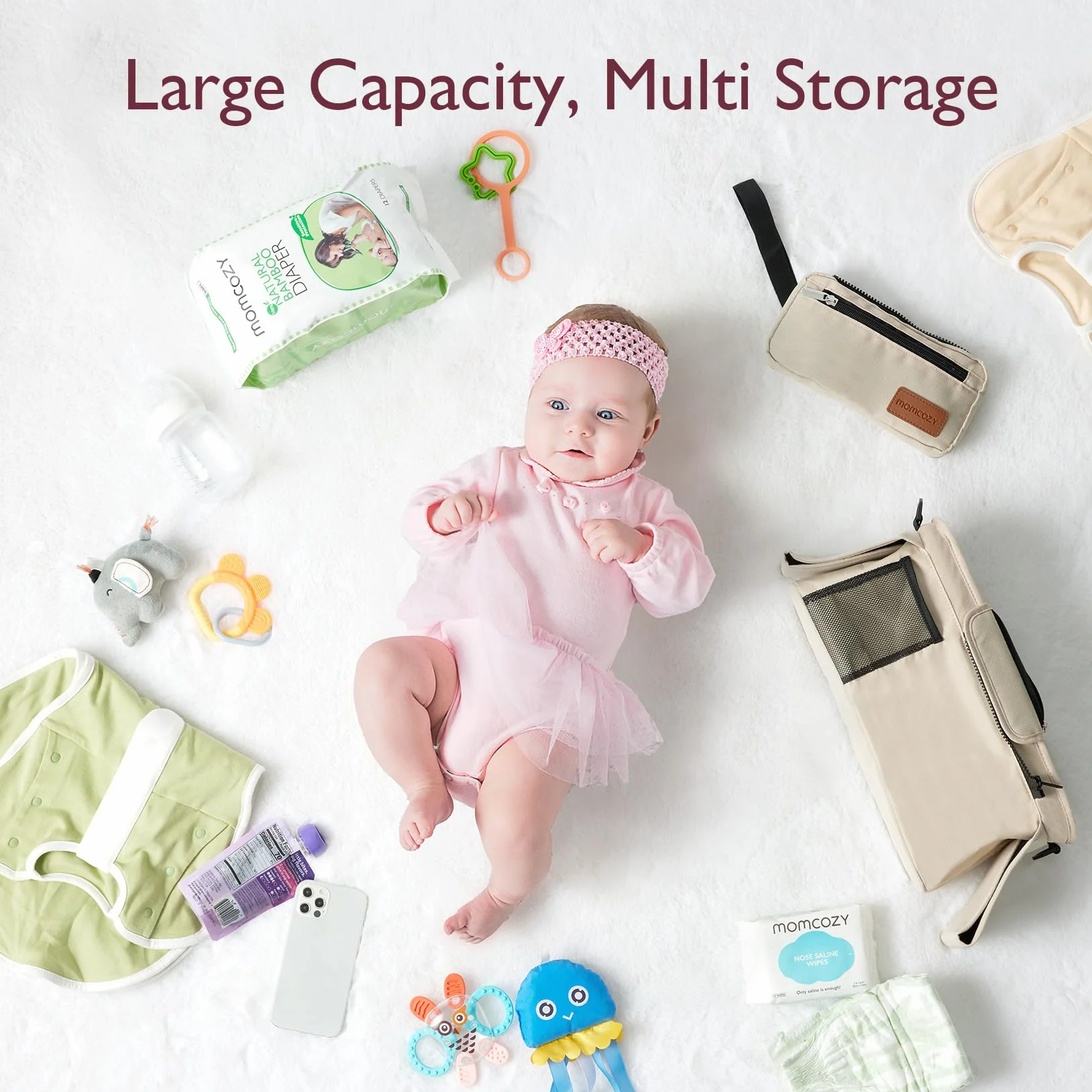 Momcozy wózek dziecięcy, uniwersalny organizer z izolowanym uchwytem na napoje, uchwytem na kubek, torba do wózka dziecięcego Momcozy Buggy, akcesoria do wózka dziecięcego z kieszenią na zamek