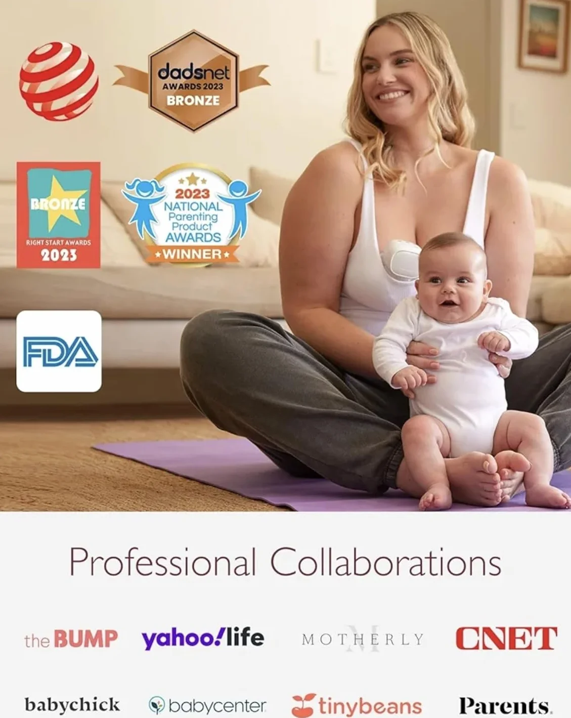 Momcozy S9 Pro zaktualizowany laktator do noszenia, bez użycia rąk, najdłuższa żywotność baterii i wyświetlacz LED, przenośny laktator elektryczny z 2 trybami i 9 poziomami – 24 mm (szary, 2 sztuki)