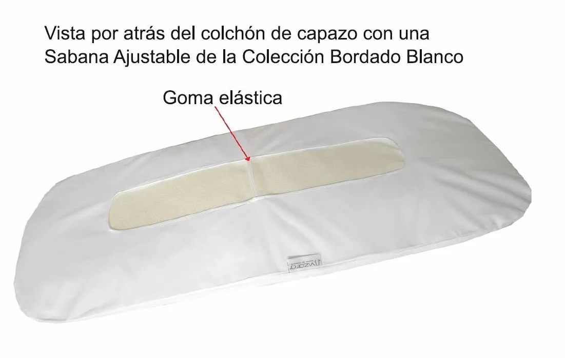 Vizaro - Prześcieradło do materacyka gondolki, wózka dziecięcego 70-80x30-35cm - 100% Bawełna - Wyprodukowane w UE, OekoTex - Bordado Blanco