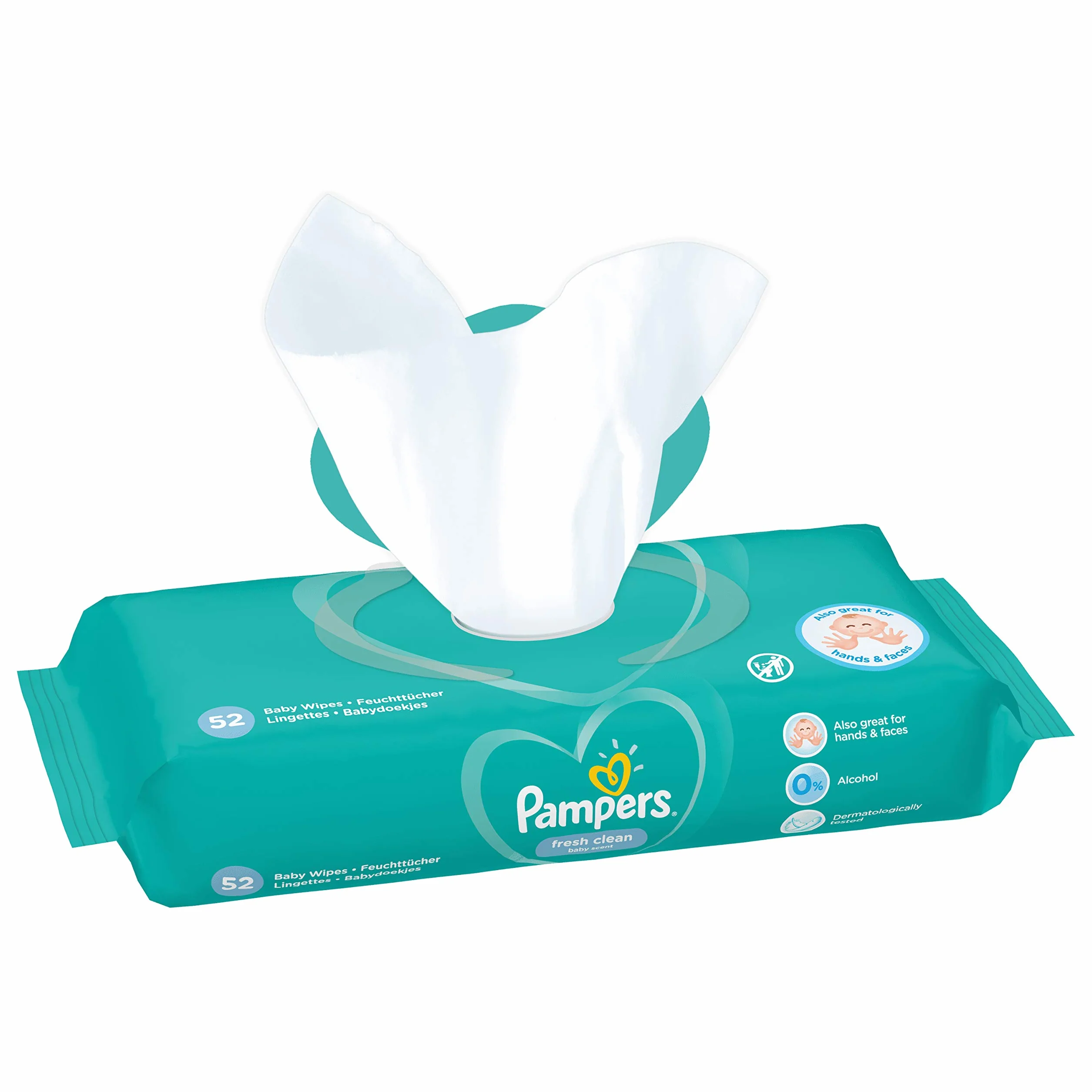 Pampers Fresh Clean Baby Chusteczki Nawilżane, 52 sztuki
