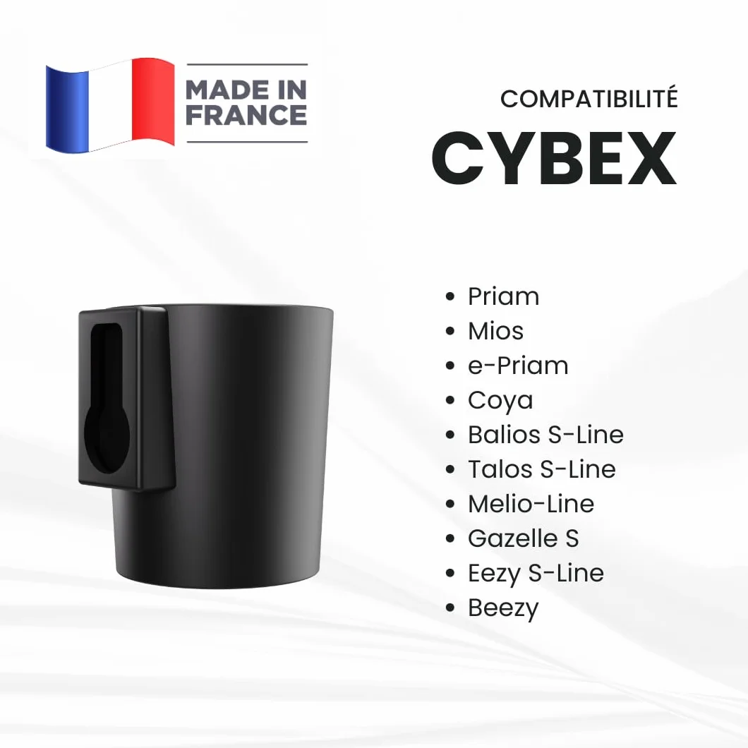 Cybex Wózek na kubek - kompatybilny z Cybex Priam, Mios, Coya, Balios, Talos, Gazelle S, Eezy S-Line, Beezy, Melio - uchwyt na butelkę / uchwyt na butelkę