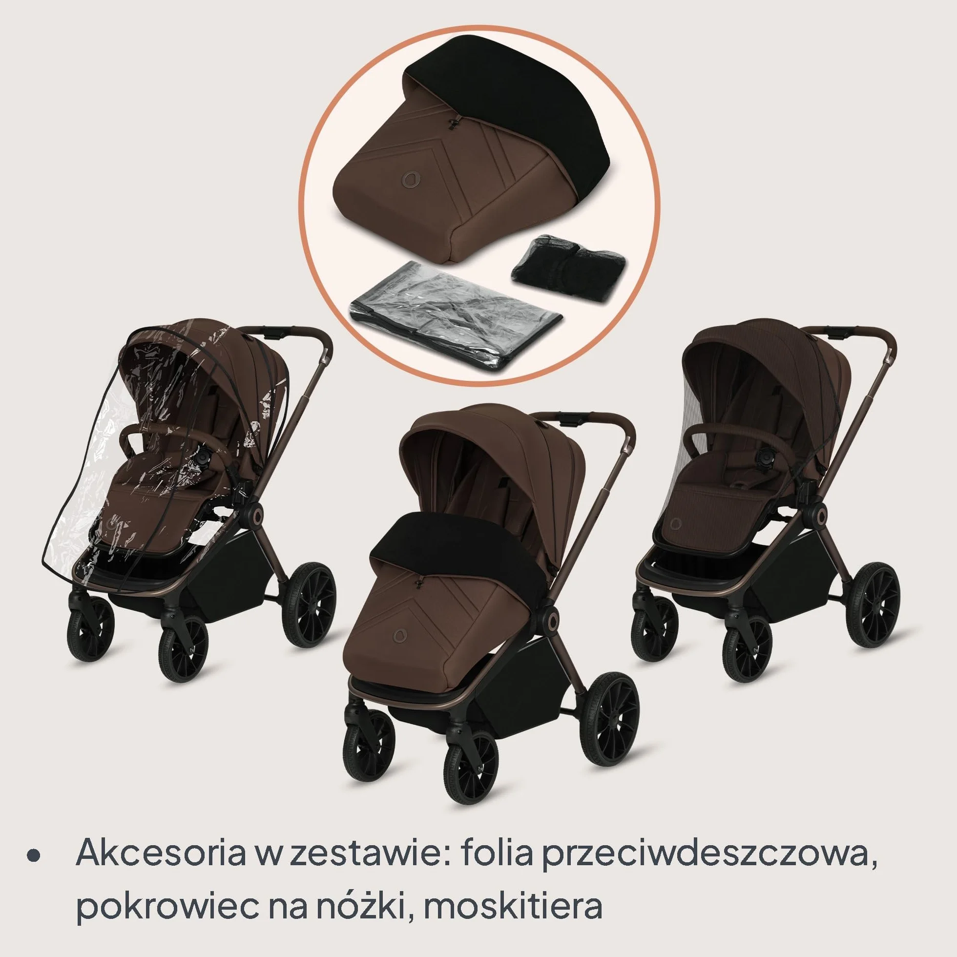 LIONELO Mika Plus 2 w 1 zestaw wózków dziecięcych: gondolka podróżna i wózek terenowy z zawieszeniem, osłona przeciwsłoneczna XXL UPF50+ wodoodporna, regulowane oparcie i podnóżek, kompaktowy
