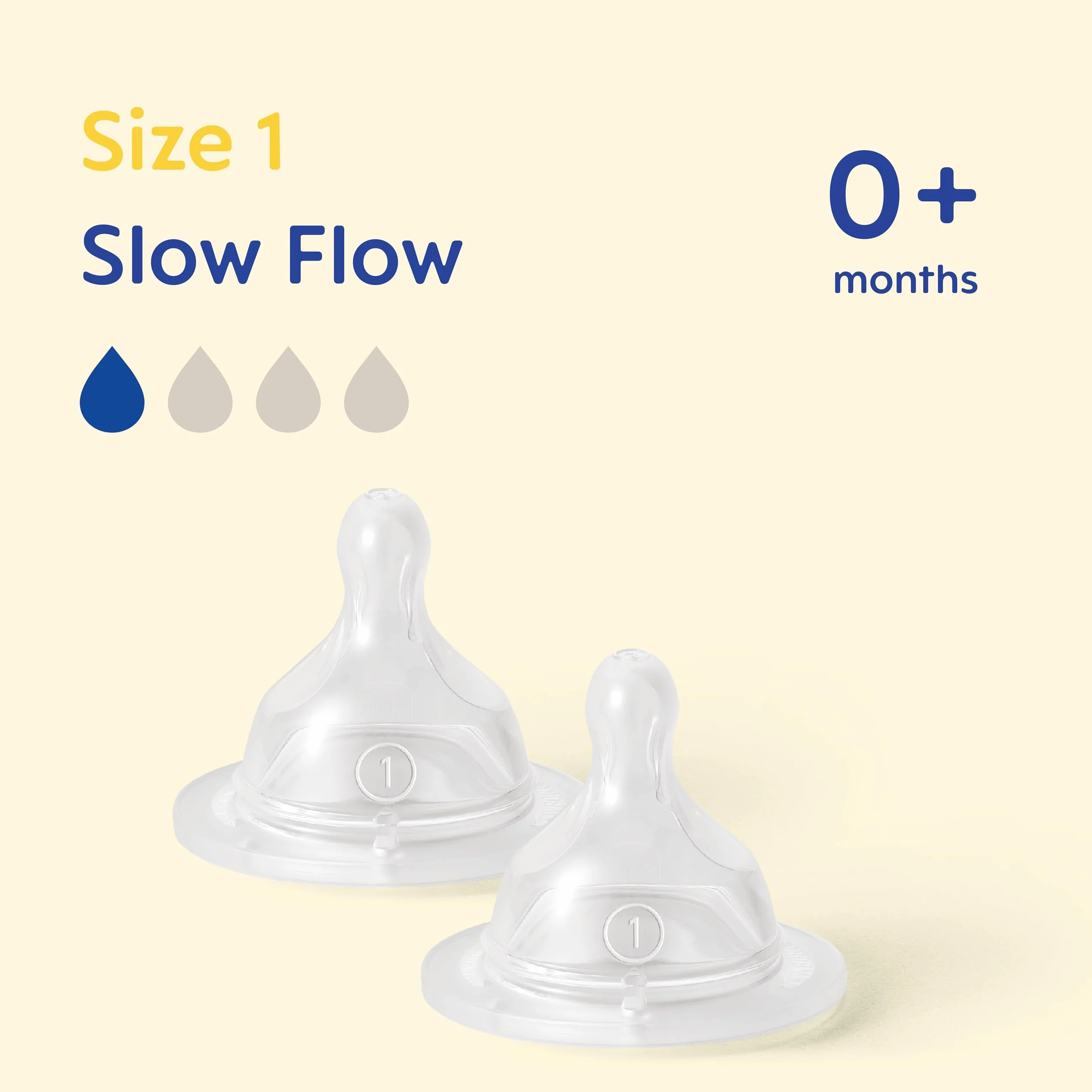 MAM Teats Size 1, Suitable for Newborns, Slow Flow SkinSoft Silicone Teats for Baby Bottles, Fits all MAM Bottles, Baby Feeding Essentials, Pack of 2