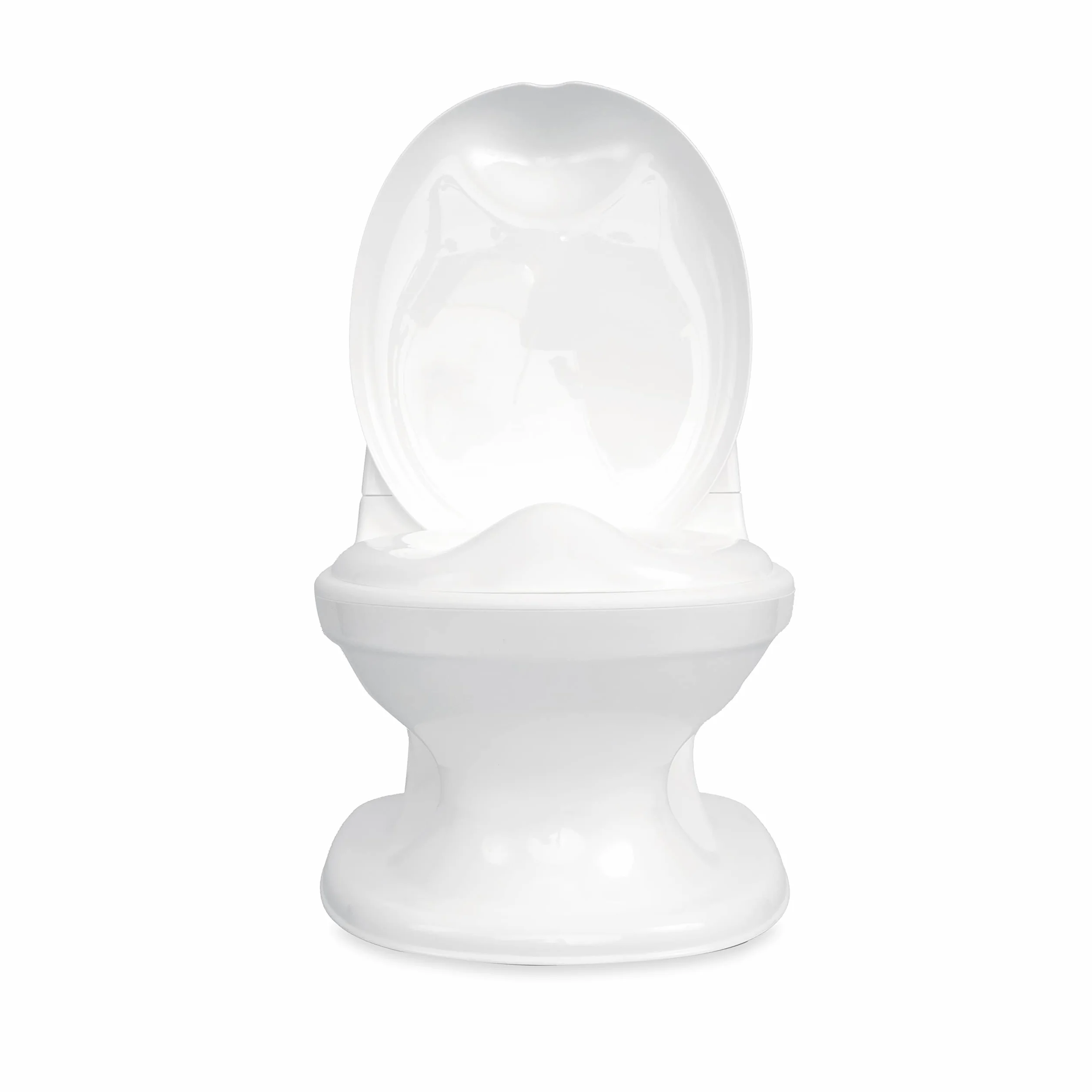 Nuby Dr. Talbot's - My Real Potty - Dziecięca toaleta z dźwiękiem spłuczki - Nauka korzystania z toalety - Trening nocnika - Z prawdziwym dźwiękiem i bateriami - Kolor biały - Od 18 miesiąca życia