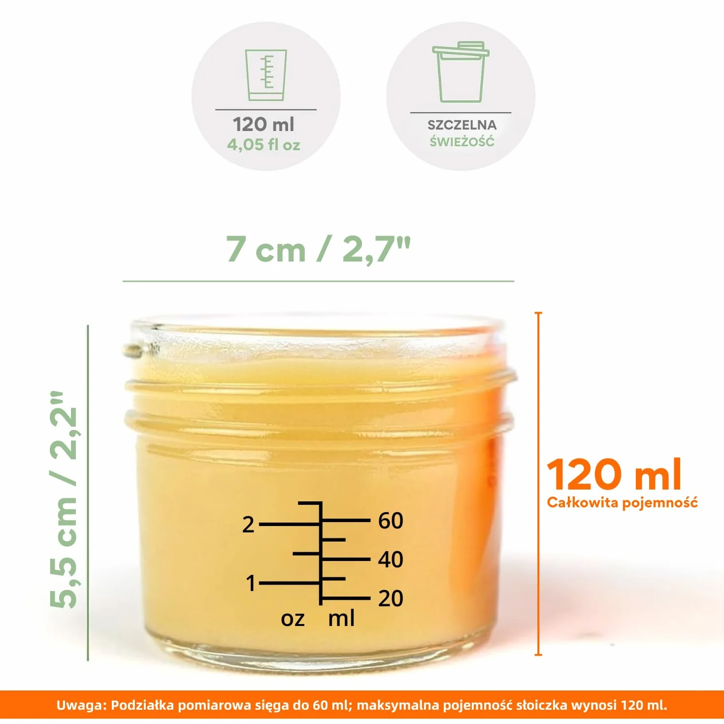 Szklane pojemniki do przechowywania żywności dla niemowląt 120 ml / 4 fl oz (zestaw 12 szt.) – nadają się do zmywarki, zamrażarki i kuchenki mikrofalowej (bez pokrywki) – wolne od BPA, ftalanów, ołowiu i PCW – wielokrotnego użytku dla dzieci