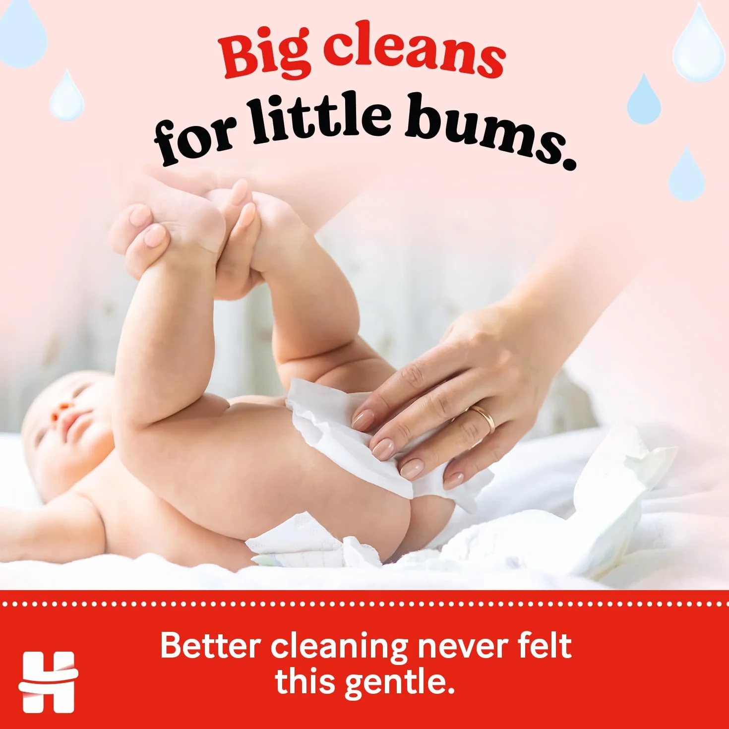Huggies Chusteczki dla niemowląt z czystego plastiku – 99% chusteczki nawilżane wodą, bezzapachowe, hipoalergiczne, lepsze czyszczenie, miękkie i delikatne dla delikatnej skóry niemowląt – 18 sztuk