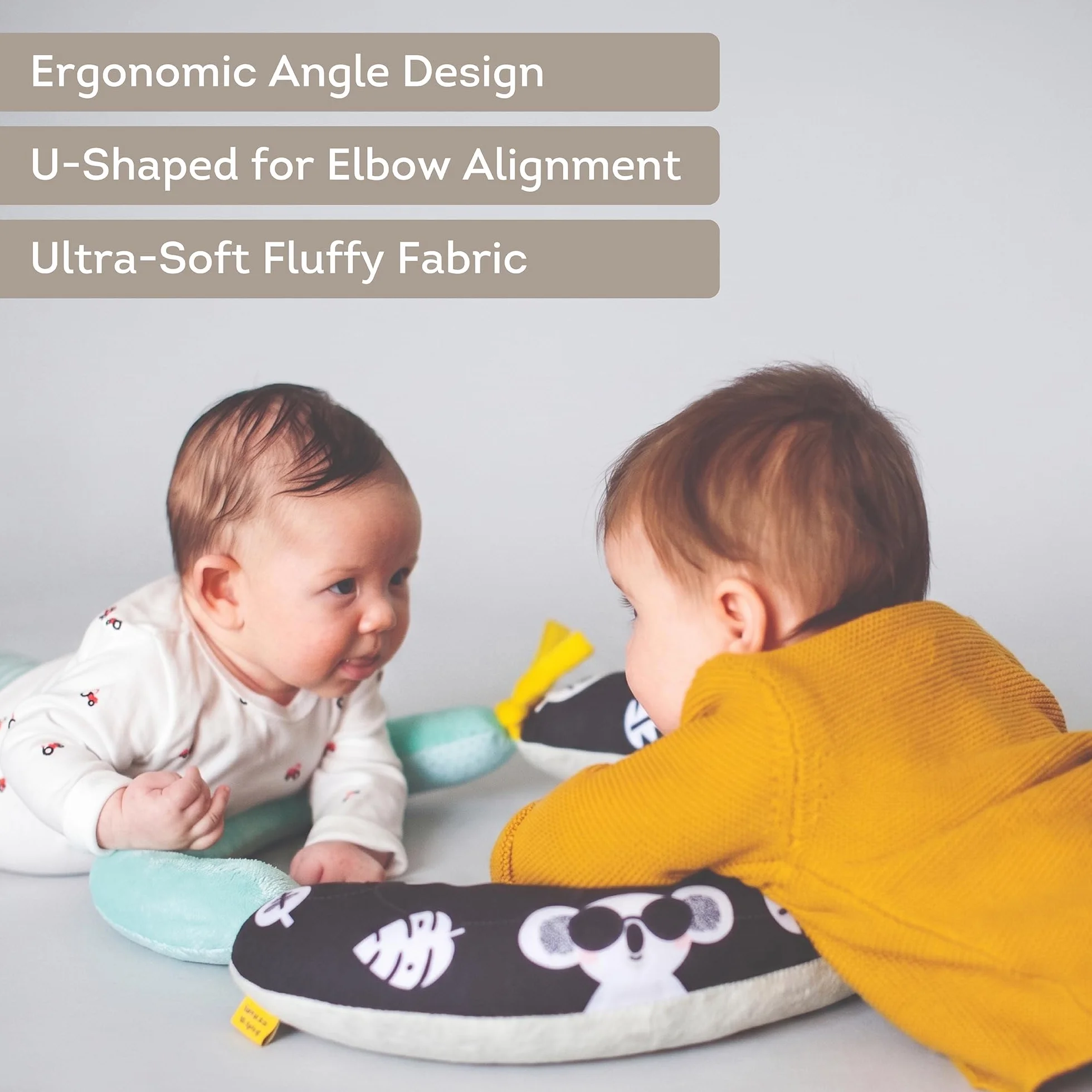 Taf Toys 2 in 1 Tummy Time Developmental Pillow. Multi-use Super Soft Comfy Newborn Baby Nursery Support Pillow. Helps Strengthen Baby's Core & Neck Muscles. Suitable for Boys & Girls from Birth