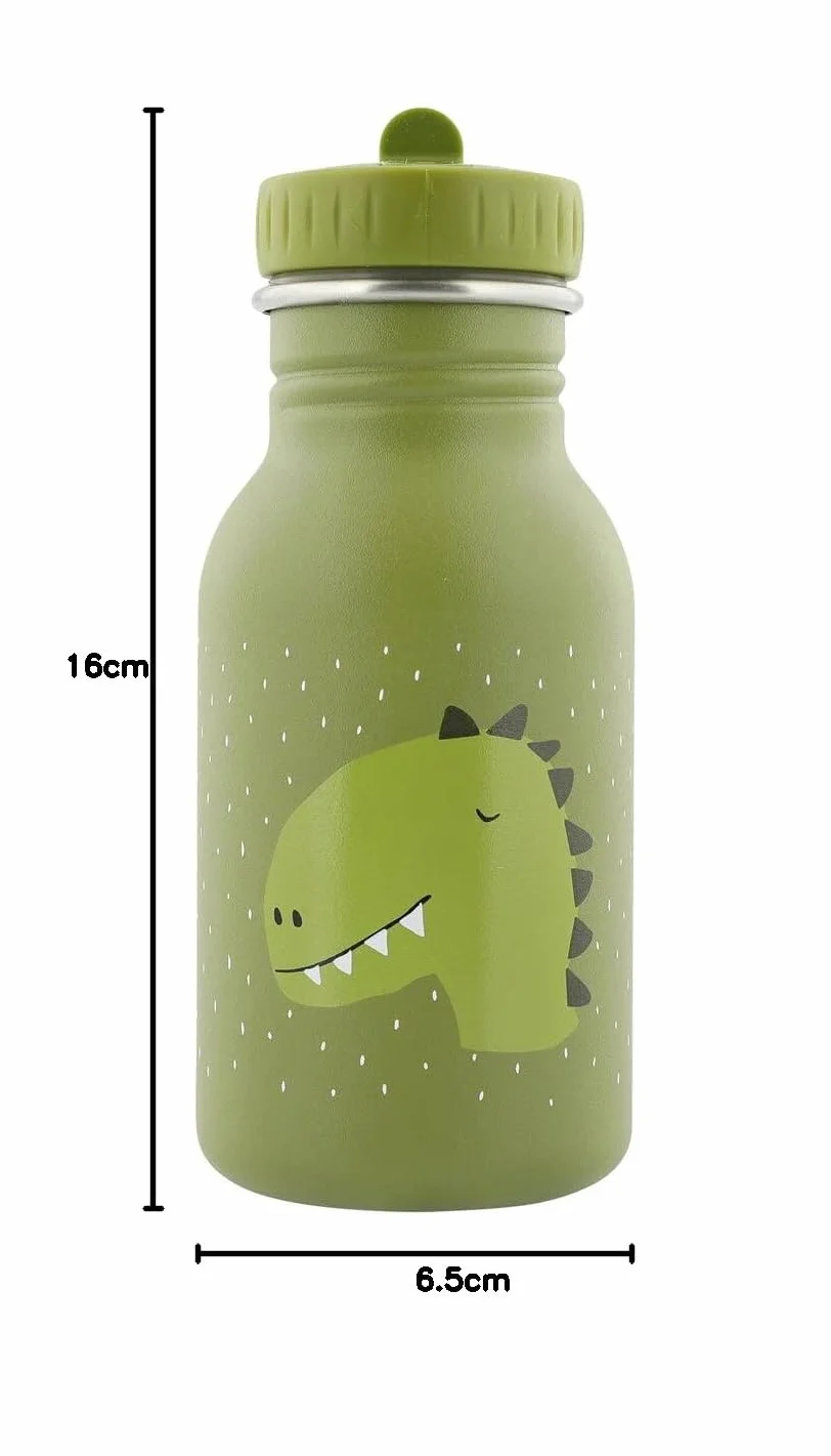 Trixie - Butelka dla dzieci ze stali nierdzewnej 350ml - Mr. Dino (Dinosaur), zielona