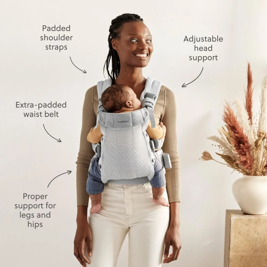 BABYBJÖRN Baby Carrier Harmony, 3D Mesh, Silver