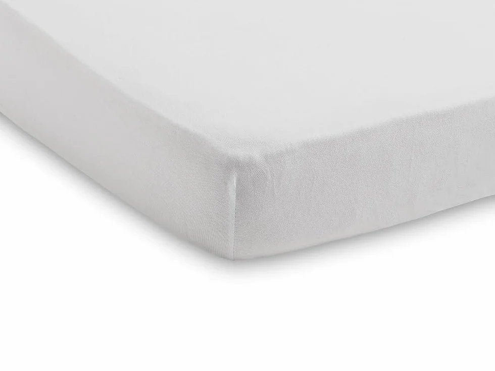 Jollein 510_0002 prześcieradło z gumką bawełna, 75 x 150 cm, białe