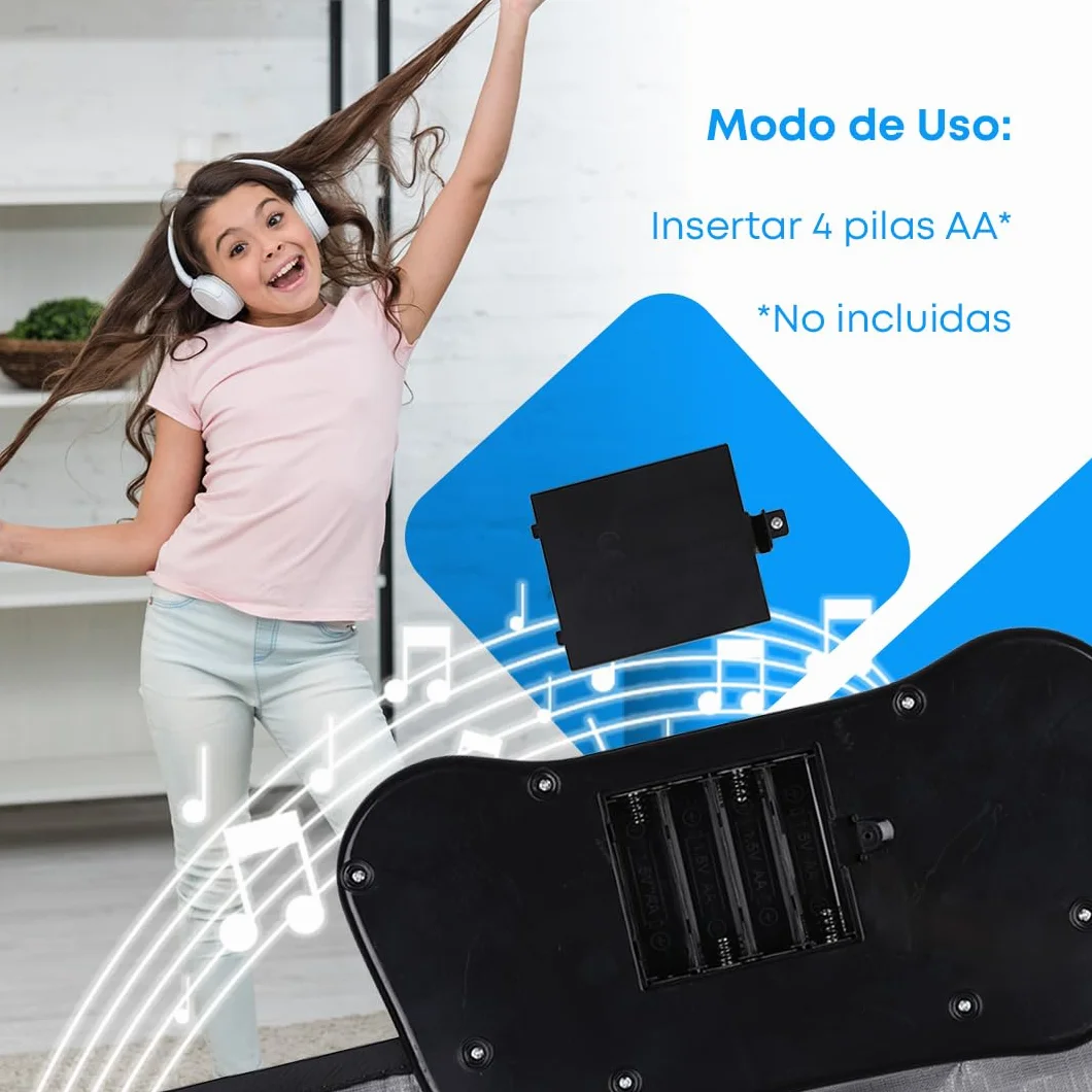 NK Mata do tańca dla dzieci +5 lat i dorosłych z Bluetooth 5.0 - Mata muzyczna LED z 7 trybami gry, prezent na urodziny, Boże Narodzenie, antypoślizgową podstawę i głośnik o regulowanej głośności (100