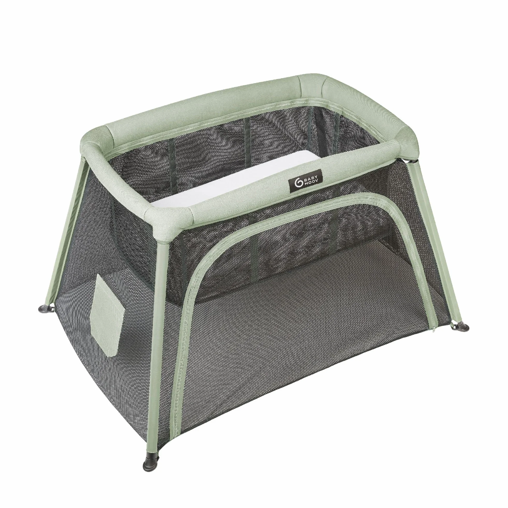 Babymoov Łóżko parasolowe Moov and Comfy 3 w 1 - Idealne od urodzenia do 4 lat - 2 poziomy: kołyska i duże łóżko dodatkowe z placu zabaw - łatwy w montażu i złożeniu - Dożywotnia