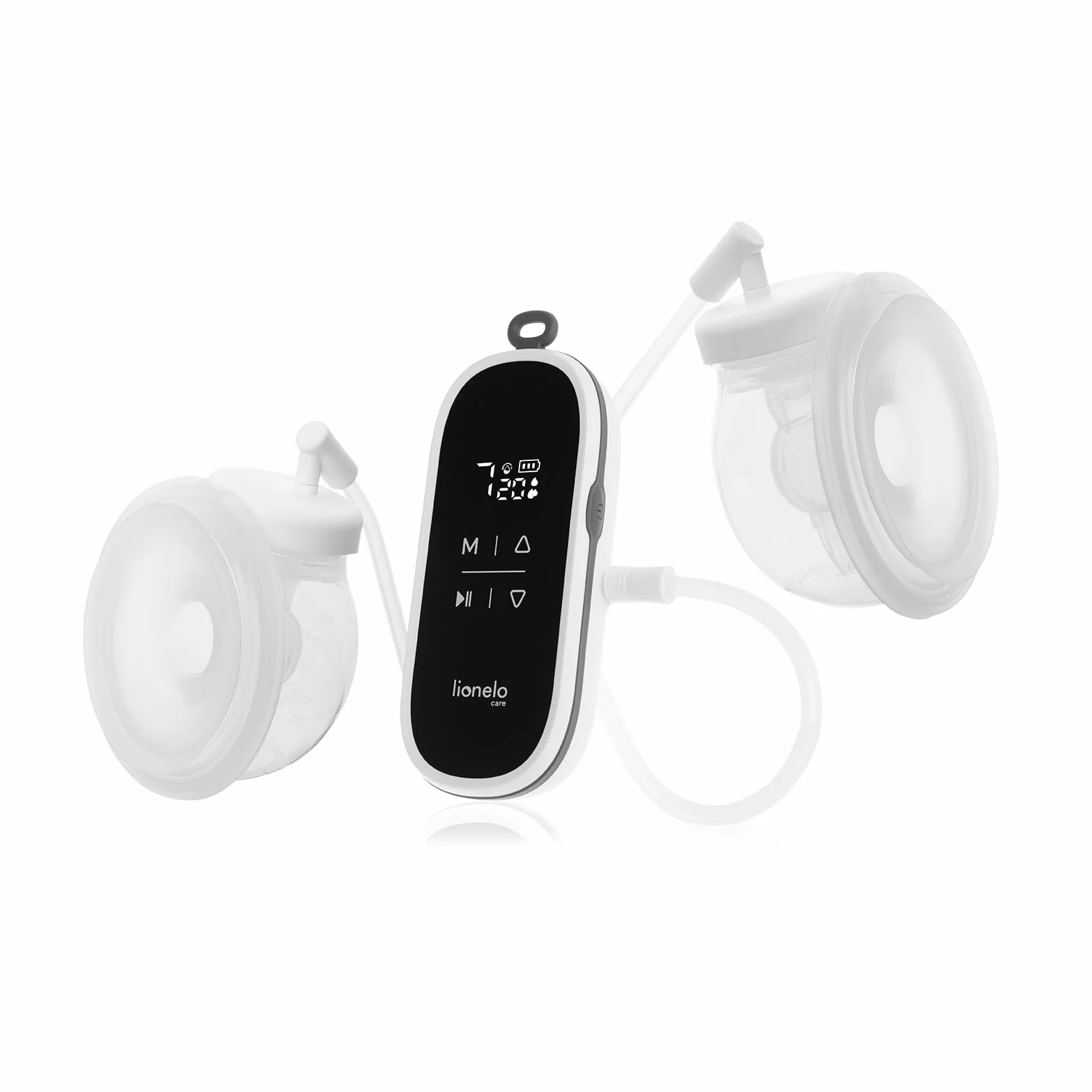LIONELO Twee Free Laktator Bez Użycia Rąk 3 Tryby Masażu 9 poziomów intensywności 2 Muszle na Pokarm 150 ml, 4 Lejki Silikonowe Laktator Hands Free Cicha Praca Timer Etui