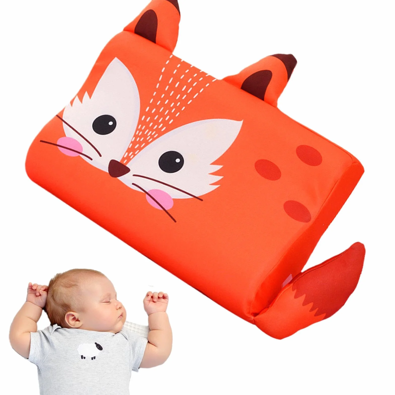 Animal Design Poduszka do spania dla dzieci, Wsparcie szyjne Ergonomiczna poduszka chłodząca, Oddychająca poduszka podróżna na łóżko dla chłopców i dziewcząt, Idealna do spania, Poduszki dla