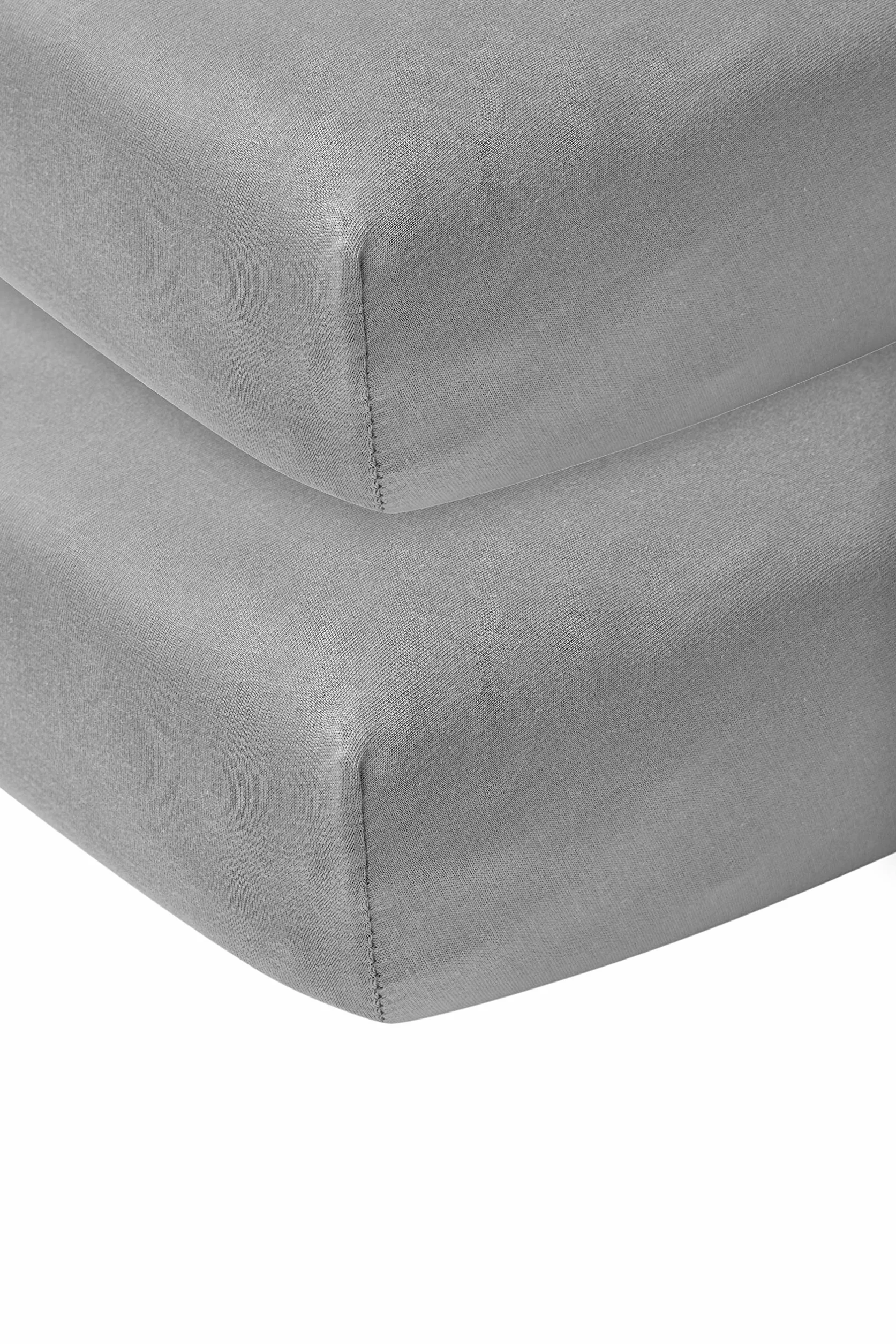 Meyco 563404 2-Pack Fitted Sheet, Co-Sleeper, Grey