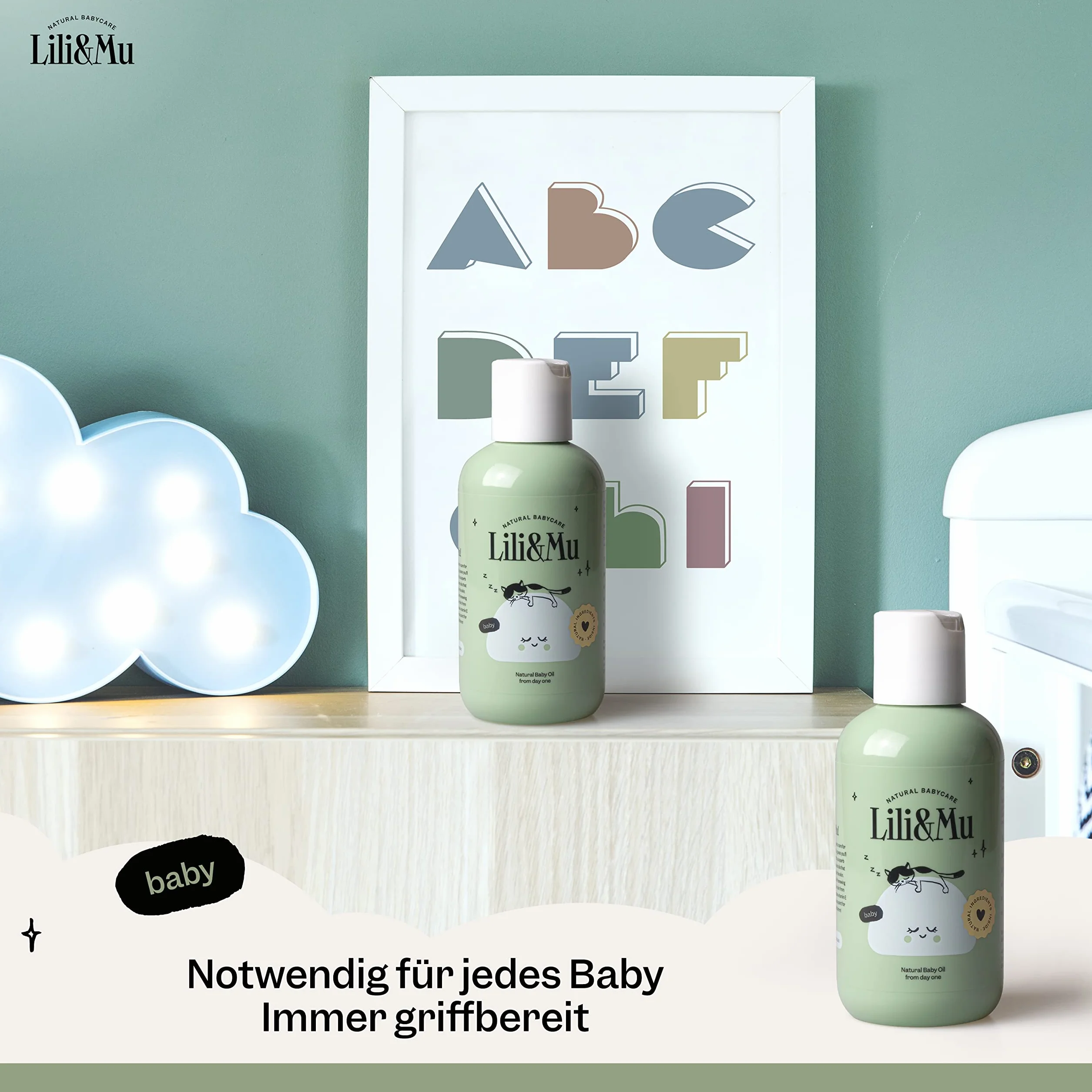 Lili&Mu Baby Naturalny olejek dla dzieci 150 ml | Olejek do pielęgnacji dzieci z olejkiem jojoba, ekstraktem z nagietka, witaminą E