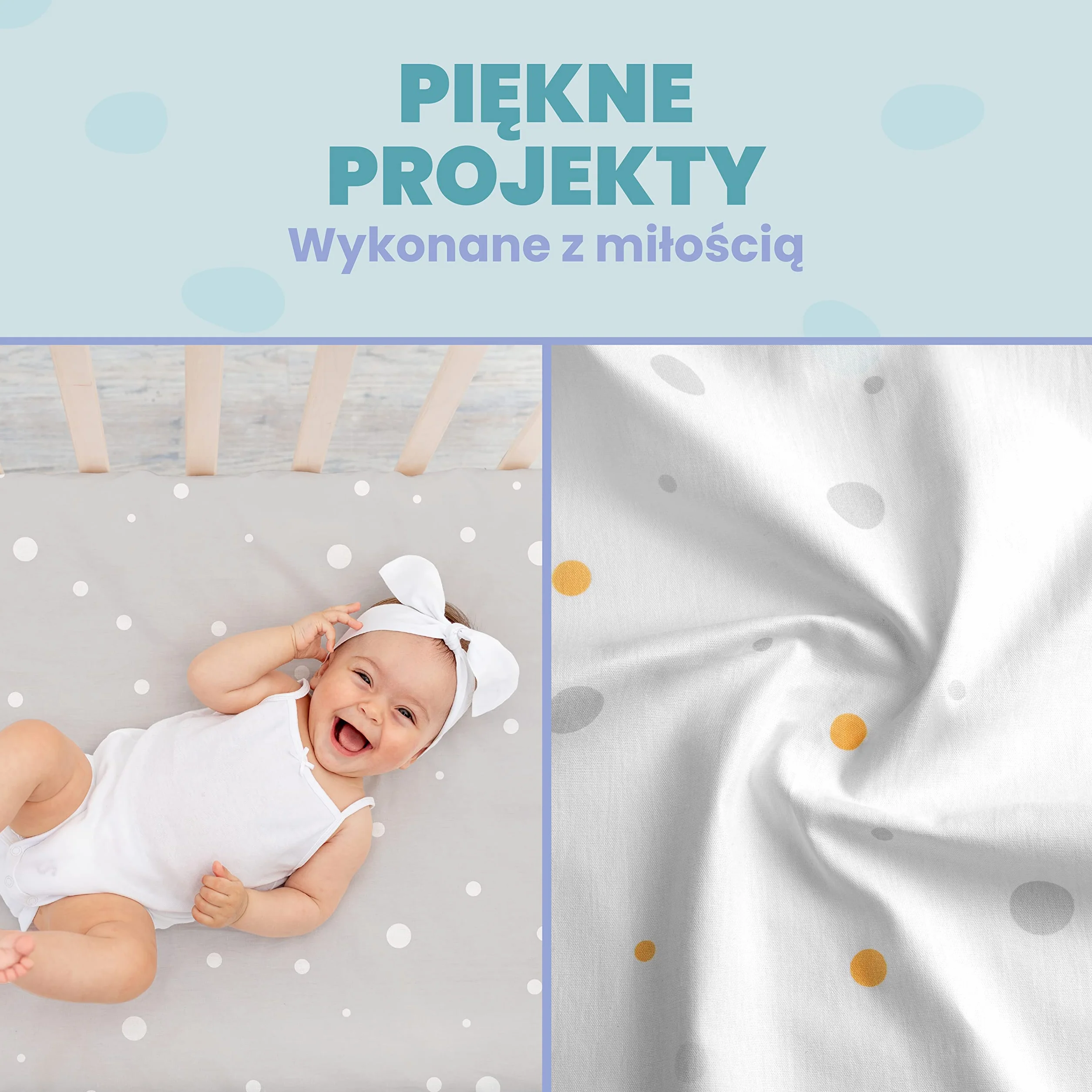 Zestaw 2 x 100% Bawełniane Prześcieradła z Gumką - 1 x 100% Wodoodporny Pokrowiec na Materac - Zestaw 3-55x90cm - Szary