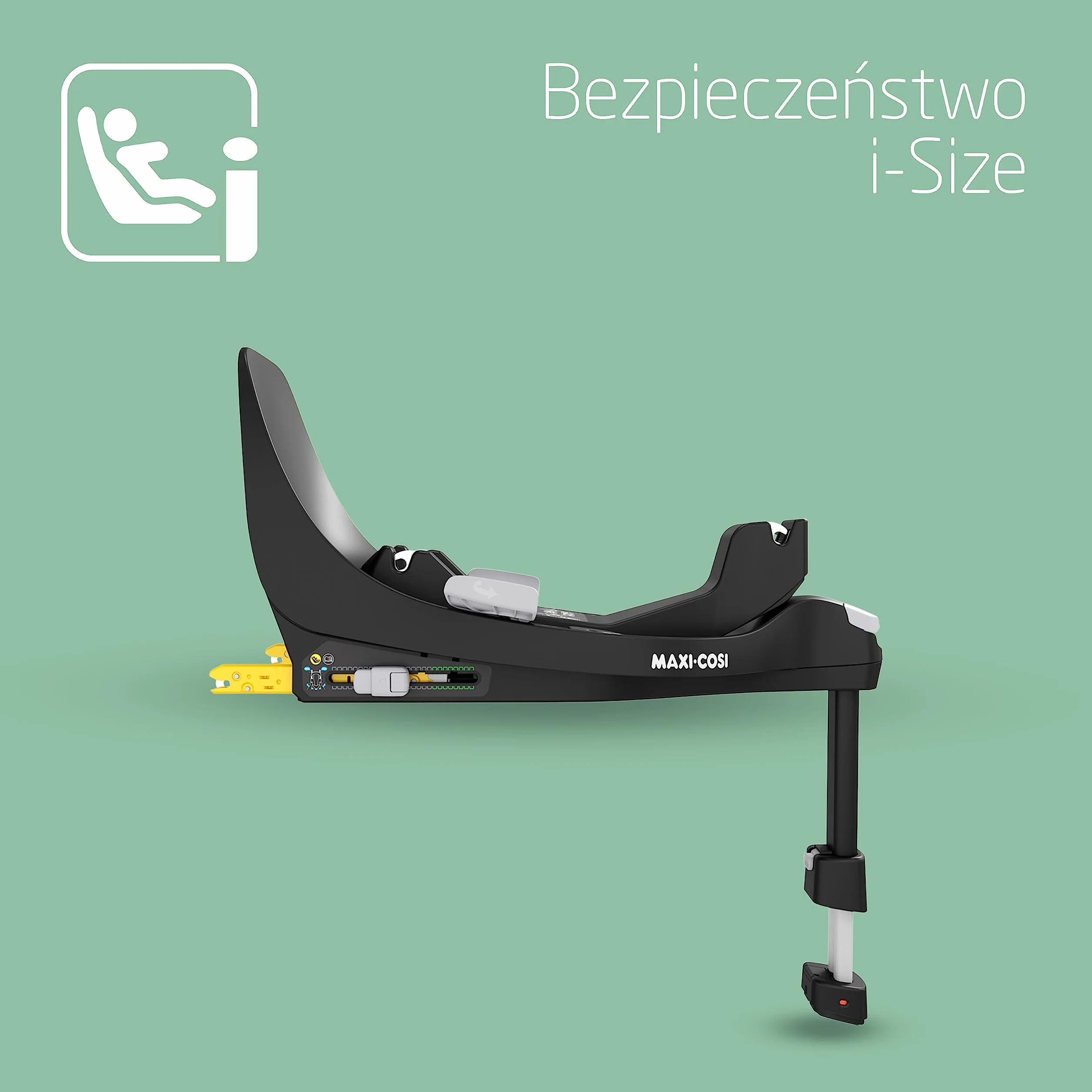 Maxi-Cosi Baza FamilyFix 360 i-Size, Obrotowy Fotelik Samochodowy System, Obrotowa Baza ISOFIX 360, 0–4 lata (40–105 cm), System FlexiSpin, Kontrola obracania TravelSafe, Click & Go, Black