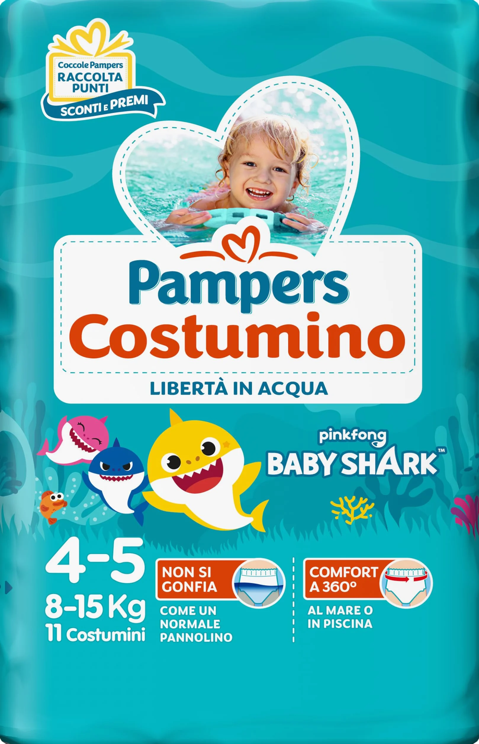 Pampers Garnitur, Rozmiar 4 (8-15 kg), 11 pieluch