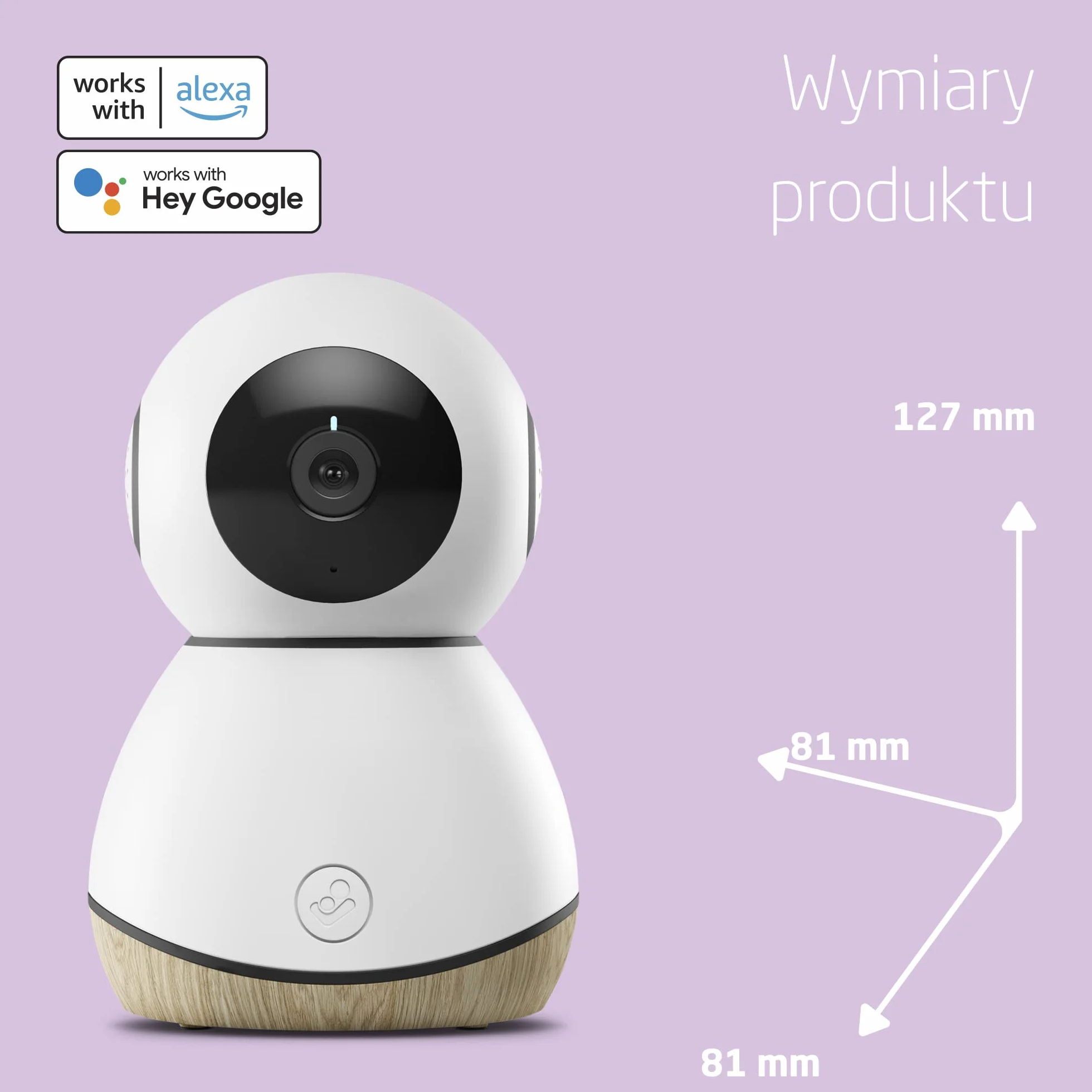 Maxi-Cosi Kamerka See, Elektroniczna niania z kamerą (1080p HD) i dźwiękiem, niania elektroniczna Wi-Fi, Transmisja na żywo, element Maxi-Cosi Connected Home - Kompatybilny z Alexą i Google Assistant