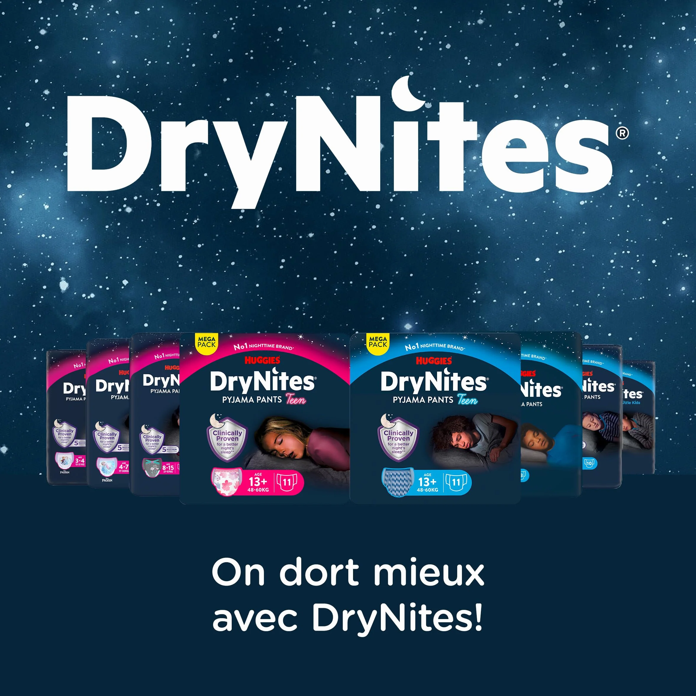 Huggies Drynites Pieluchy dla Chłopców, 4-7 lat