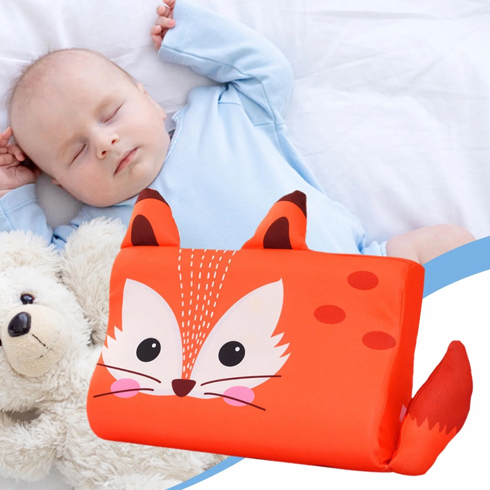 Animal Design Poduszka do spania dla dzieci, Wsparcie szyjne Ergonomiczna poduszka chłodząca, Oddychająca poduszka podróżna na łóżko dla chłopców i dziewcząt, Idealna do spania, Poduszki dla