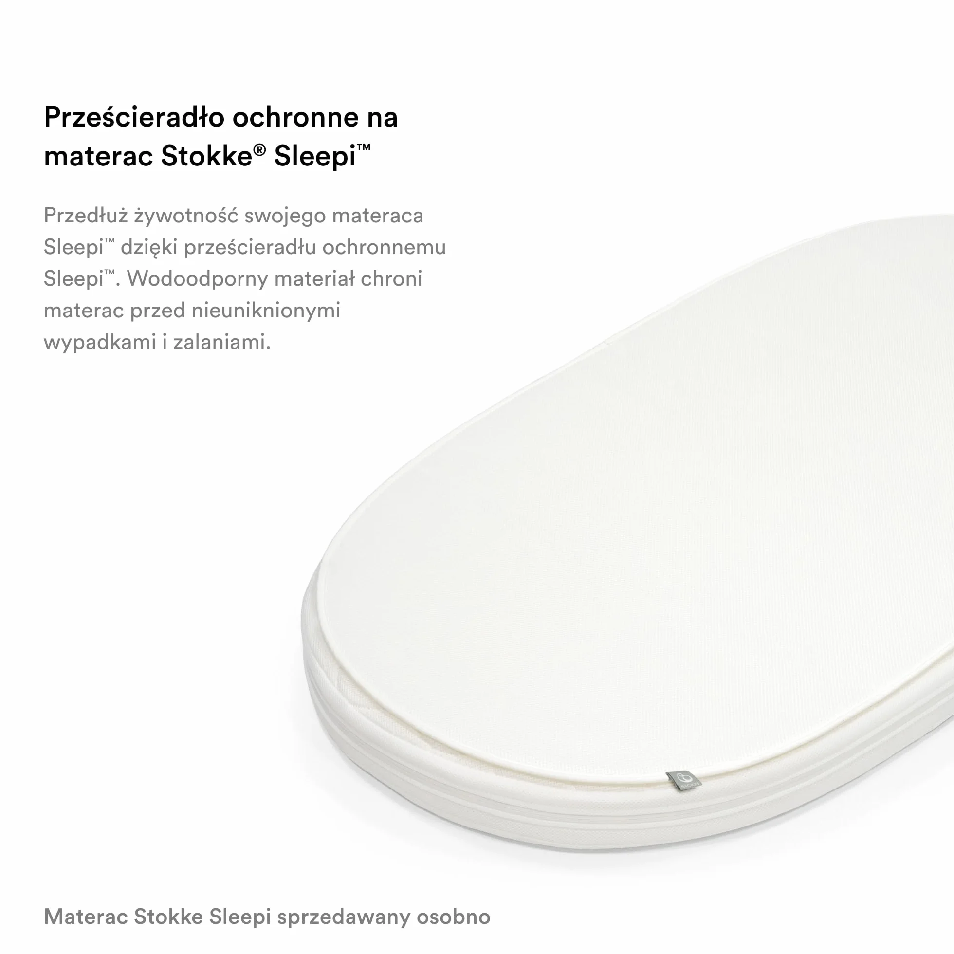 Prześcieradło ochronne Stokke Sleepi V3 białe oddychająca siateczka 3D można prać
