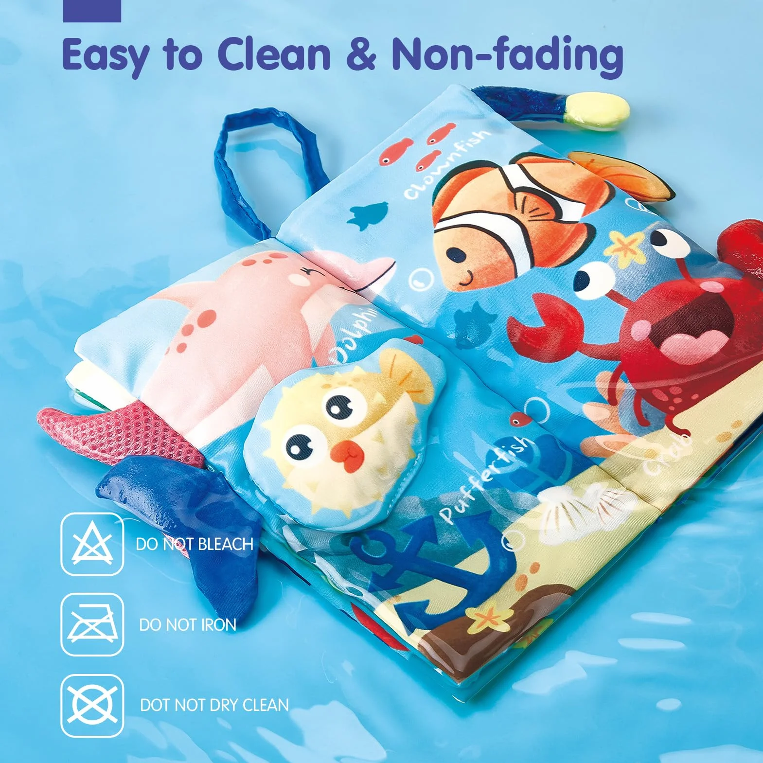 hahaland 2 Pcs Baby Books Toys 0-6 Months Touch Feel Activity Soft Book with Squeaker, Crinkle Paper Baby Essentials for Newborn Sensory Toys 0 3 6 12 Months 1 Year olds Baby Boy Girls Gifts