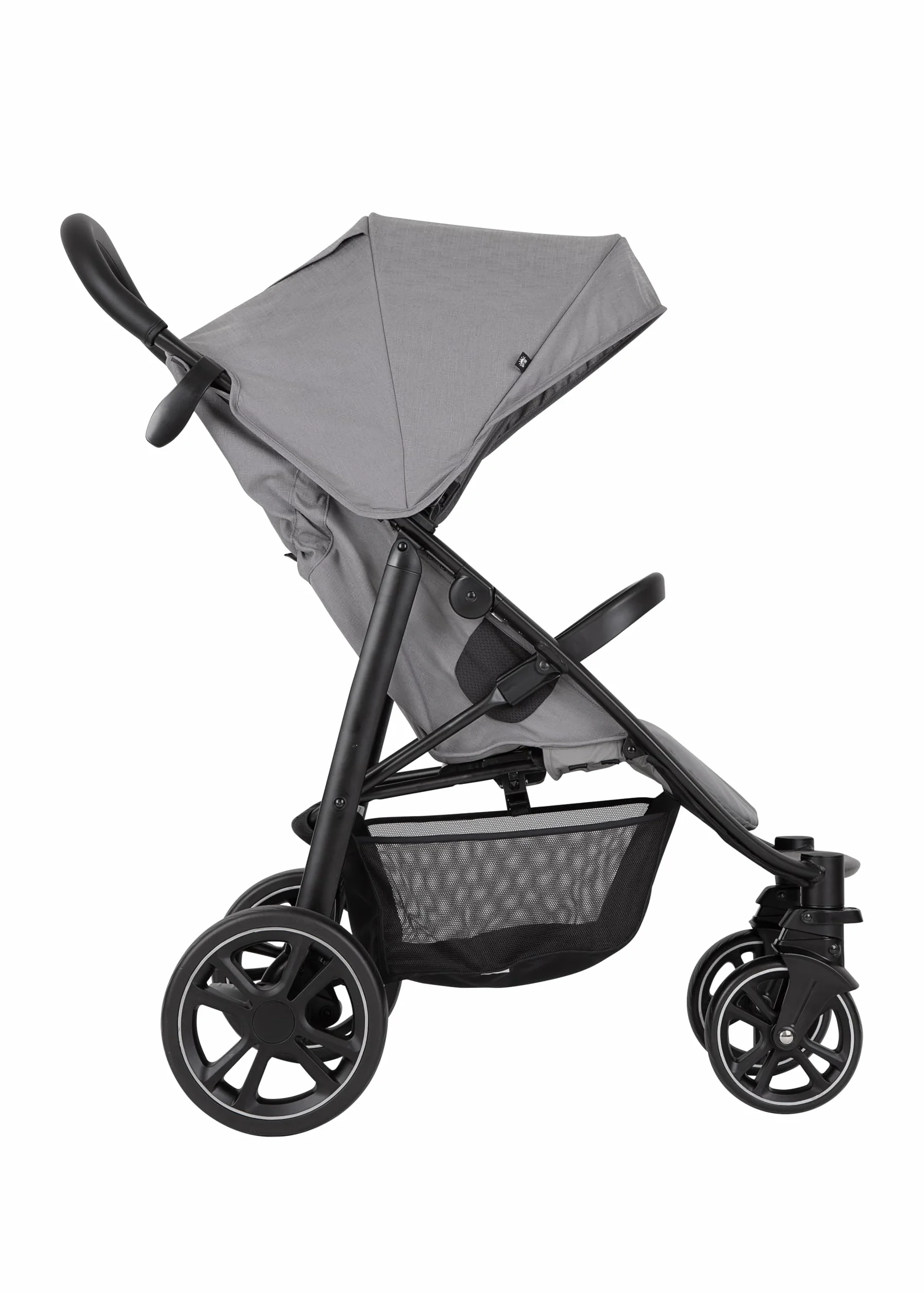 Graco EeZeFold samochód sportowy z inteligentnym mechanizmem składania, od urodzenia do ok. 3 lat (od 0 do 15 kg), w zestawie osłona przeciwdeszczowa, szary, steeple szary