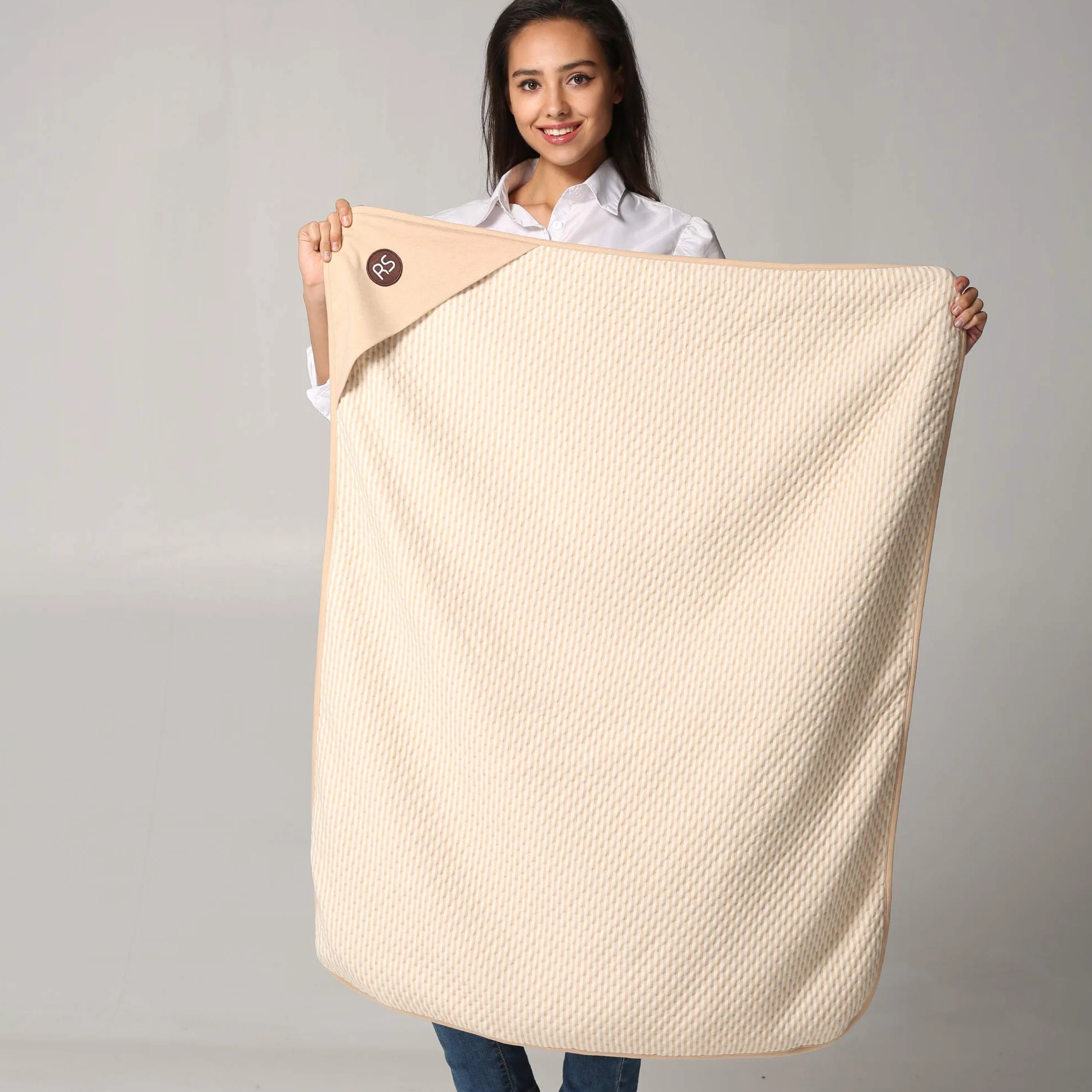 Radia Smart Duży koc ochronny dla niemowląt w ciąży, organiczny, blokada 5G, koc EMF, 109 x 89 cm, 110 cm x 90 cm
